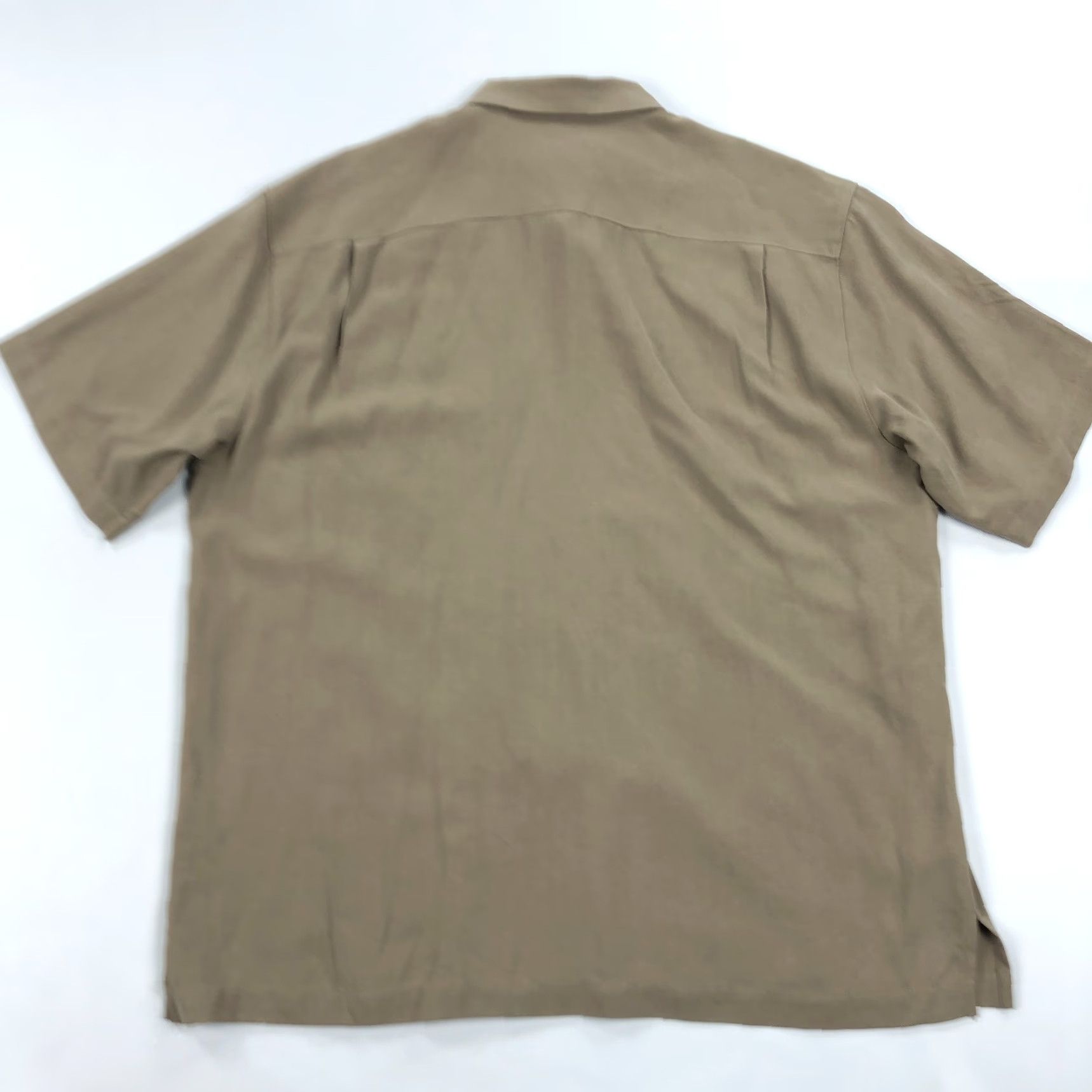 Tommy Bahama VINTAGE Tommy Bahama Silk Shirt XL Camp Loop Collar Vert Panel Brown Size US XL / EU 56 / 4 - 7 Thumbnail