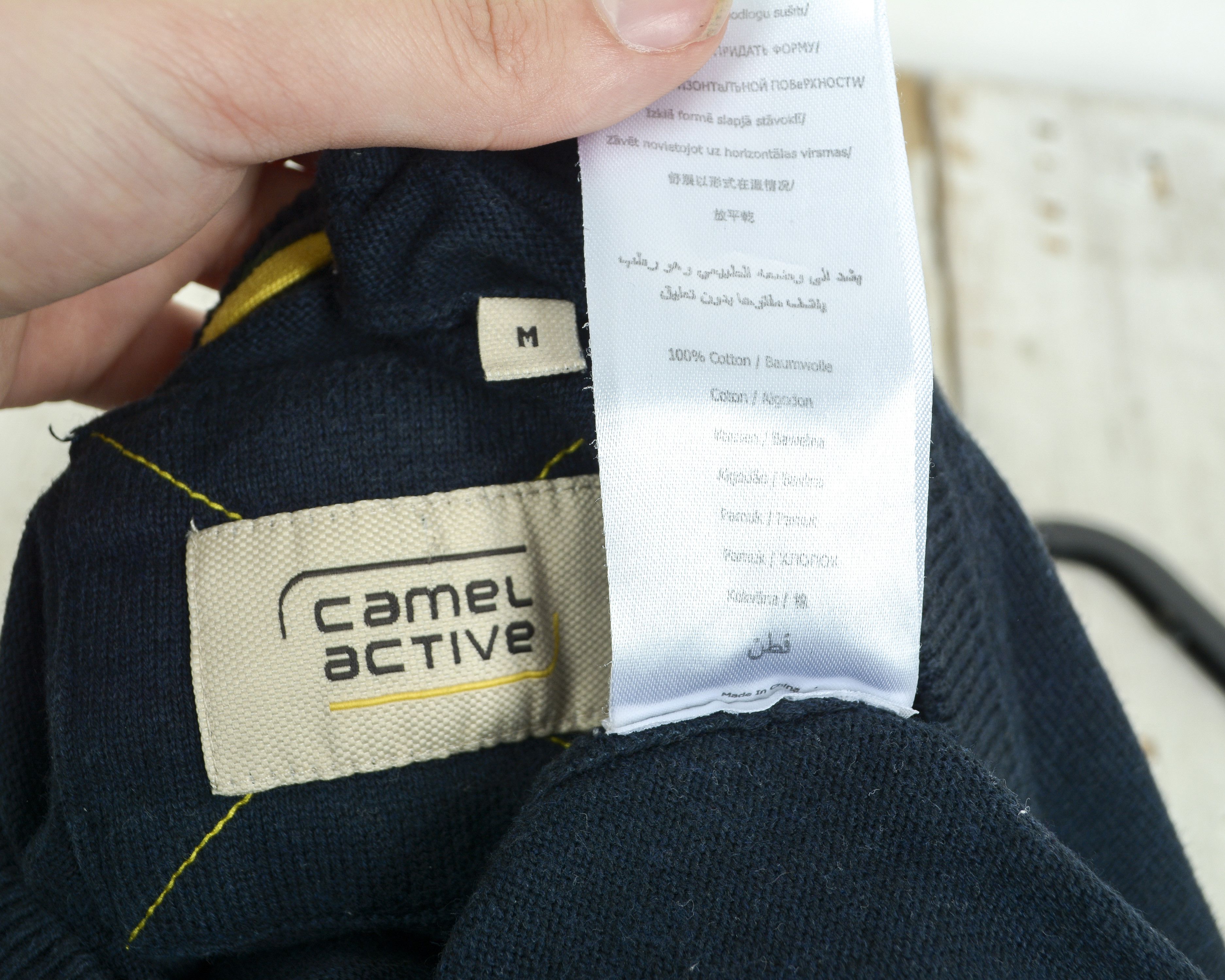 camel active M Jumper V-Neck Pullover Sweater Knitted Navy Cotton Top Size US M / EU 48-50 / 2 - 8 Thumbnail