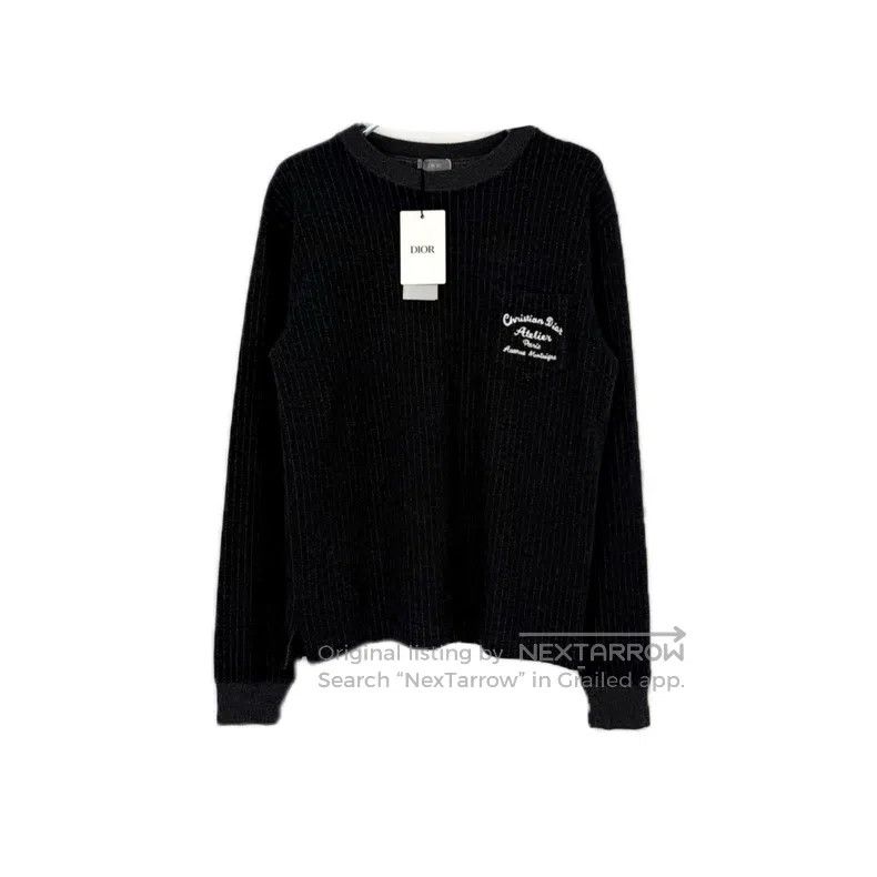 Dior Dior Black and gray vertical striped pocket slogan embroid Size US XL / EU 56 / 4 - 1 Thumbnail