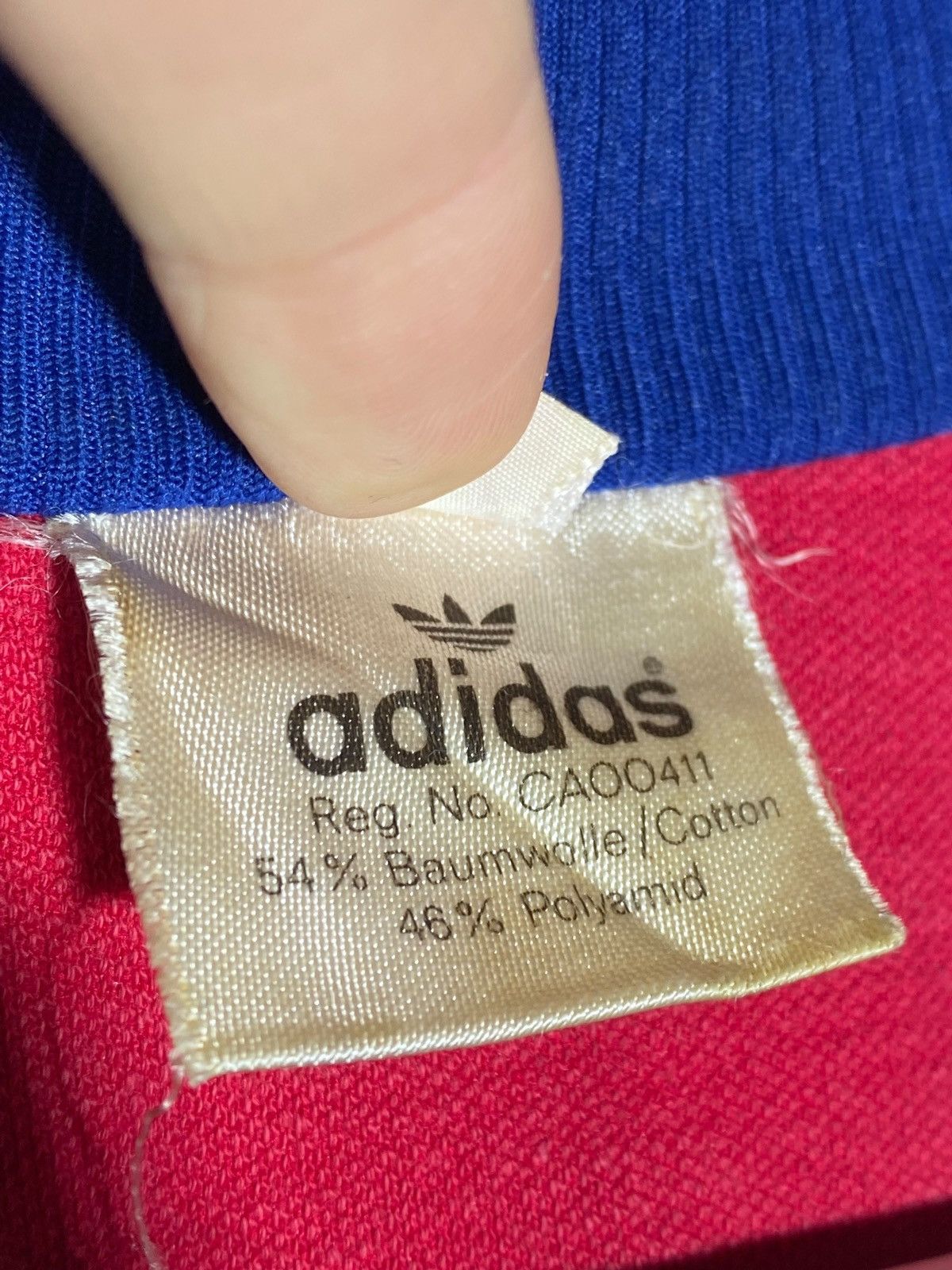 Vintage Vintage 60s 70s Adidas Track Jacket Red Made in West Germany Size US M / EU 48-50 / 2 - 14 Thumbnail