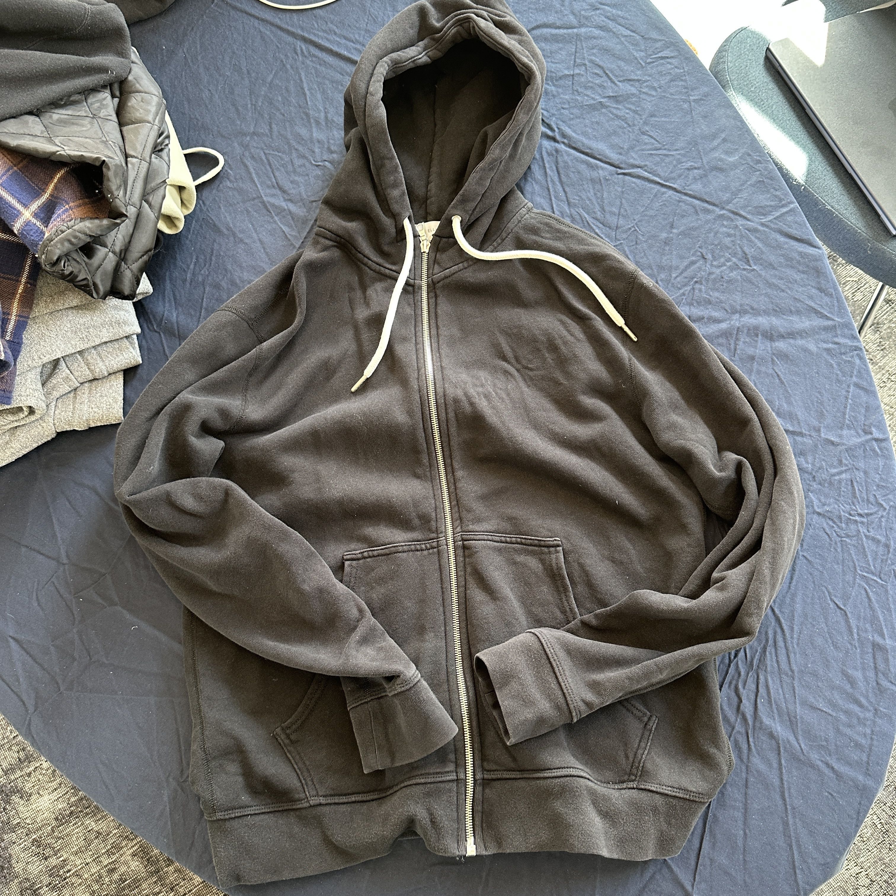 John Elliot Zip-Up Hoodie - Black - Size L/3