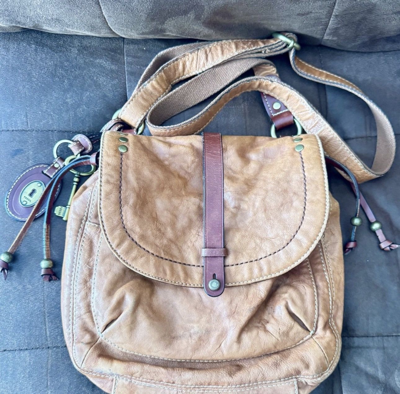 Fossil Fossil Crossbody Leather Boho Bag Size ONE SIZE - 1 Thumbnail