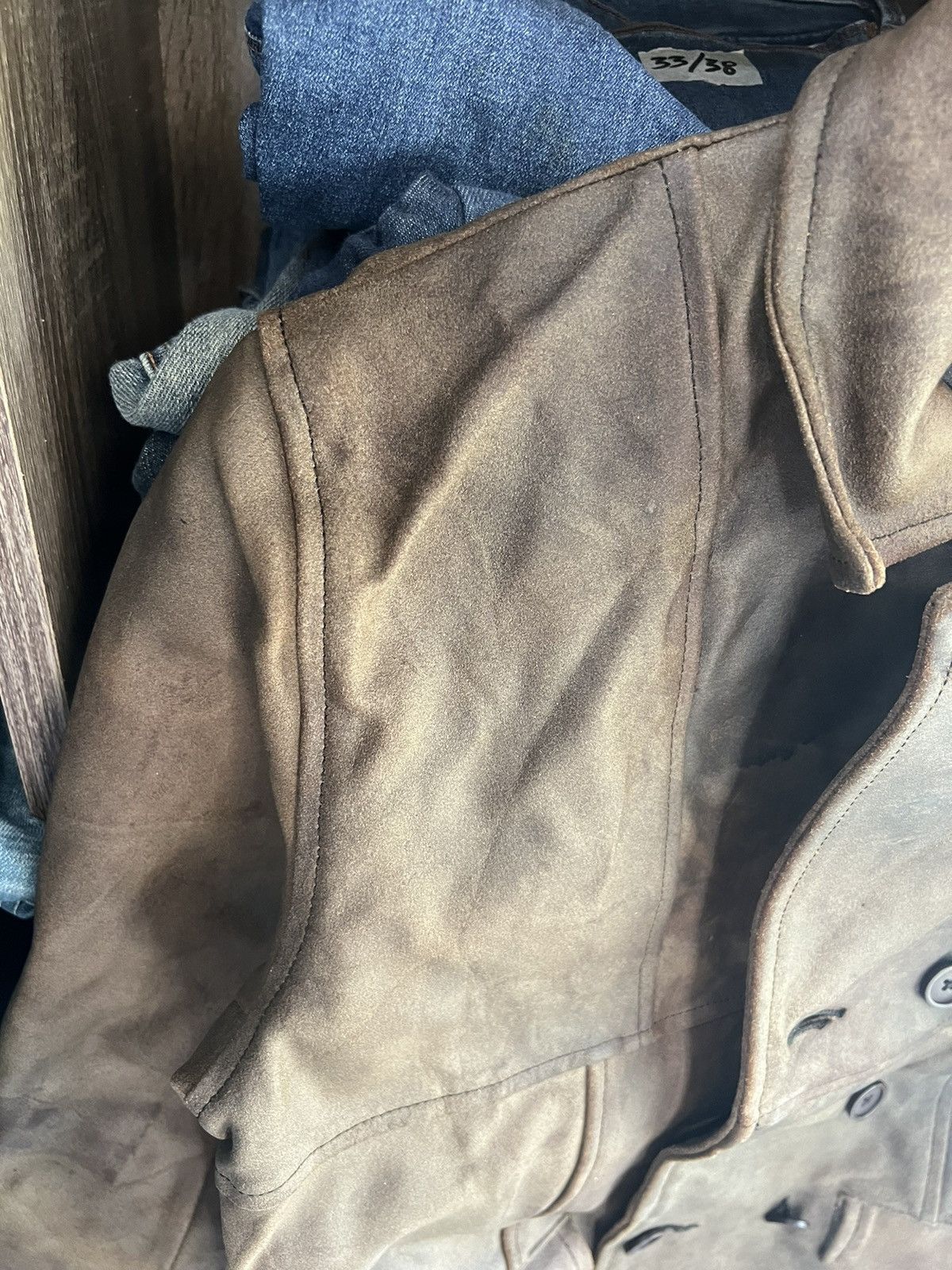 Leather 🔥Unbrand Genuine Leather Button Jacket Size US S / EU 44-46 / 1 - 4 Thumbnail