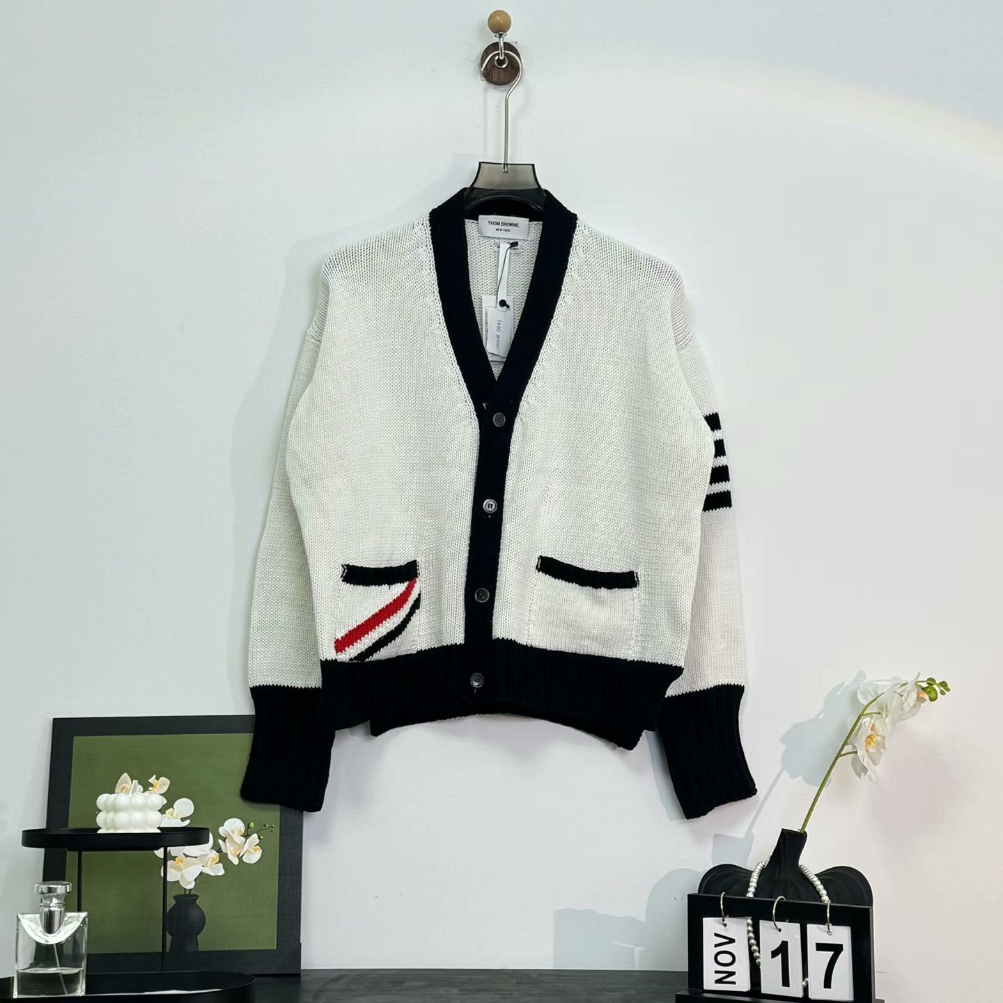 Thom Browne thom browne color-block cardigan with stripes Size US L / EU 52-54 / 3 - 1 Thumbnail