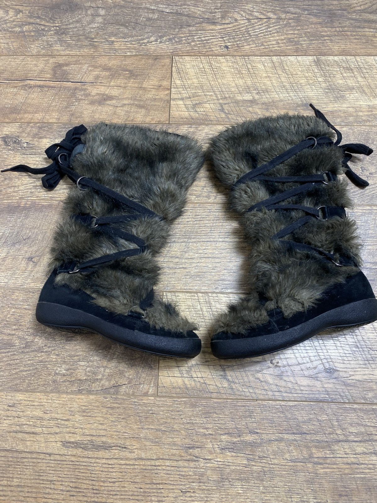 Vagabond Vagabond Vintage Shaggy Faux Fur Moon Boots Y2K Size US 8 / IT 38 - 4 Thumbnail