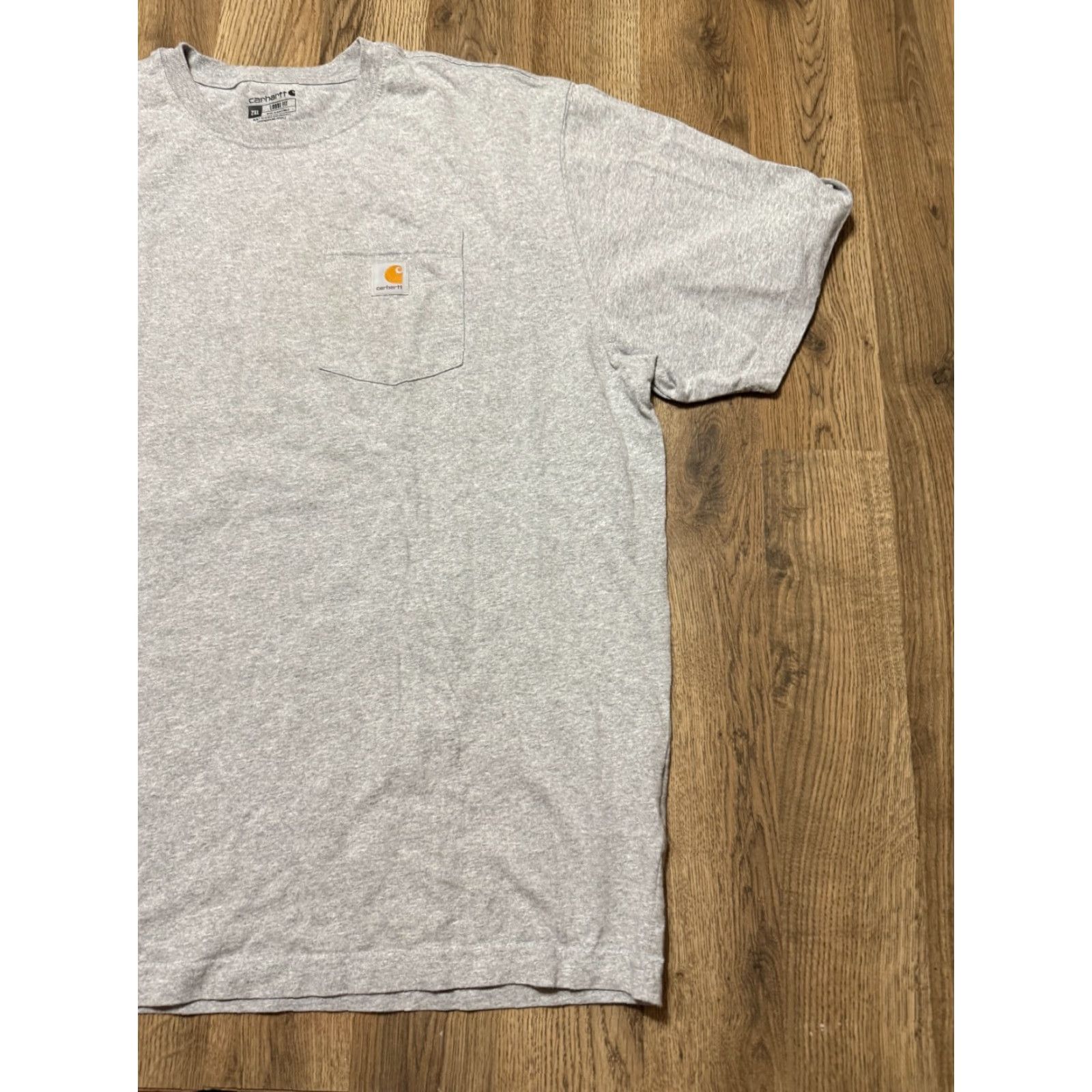 Carhartt VINTAGE Carhartt Shirt 2XL Gray Crew Neck Pocket Tee Loose Fit Mens Size US XXL / EU 58 / 5 - 4 Thumbnail