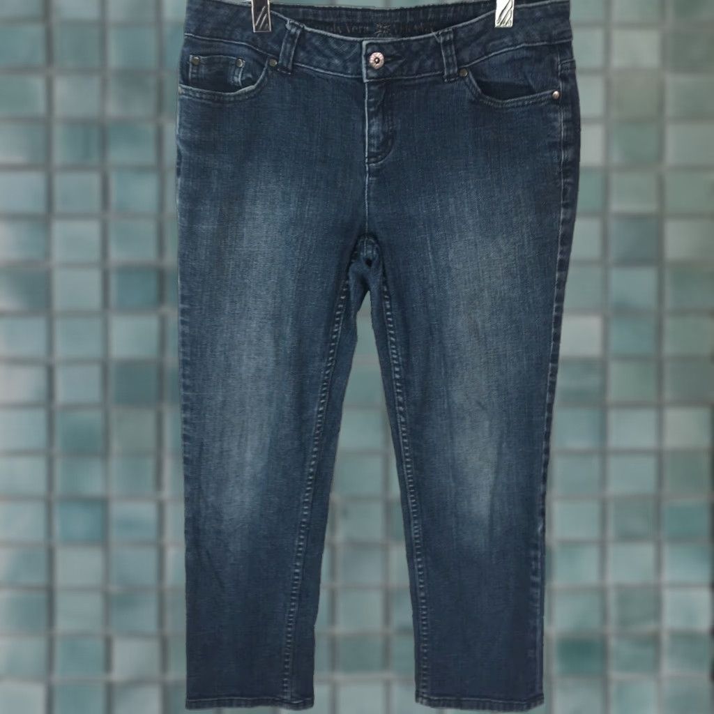 Vintage VINTAGE Simply Vera Vera Wang Womens Jeans Low Rise Stretch Blue Denim Size 10P 34x25 Size 32" / US 10 / IT 46 - 1 Thumbnail