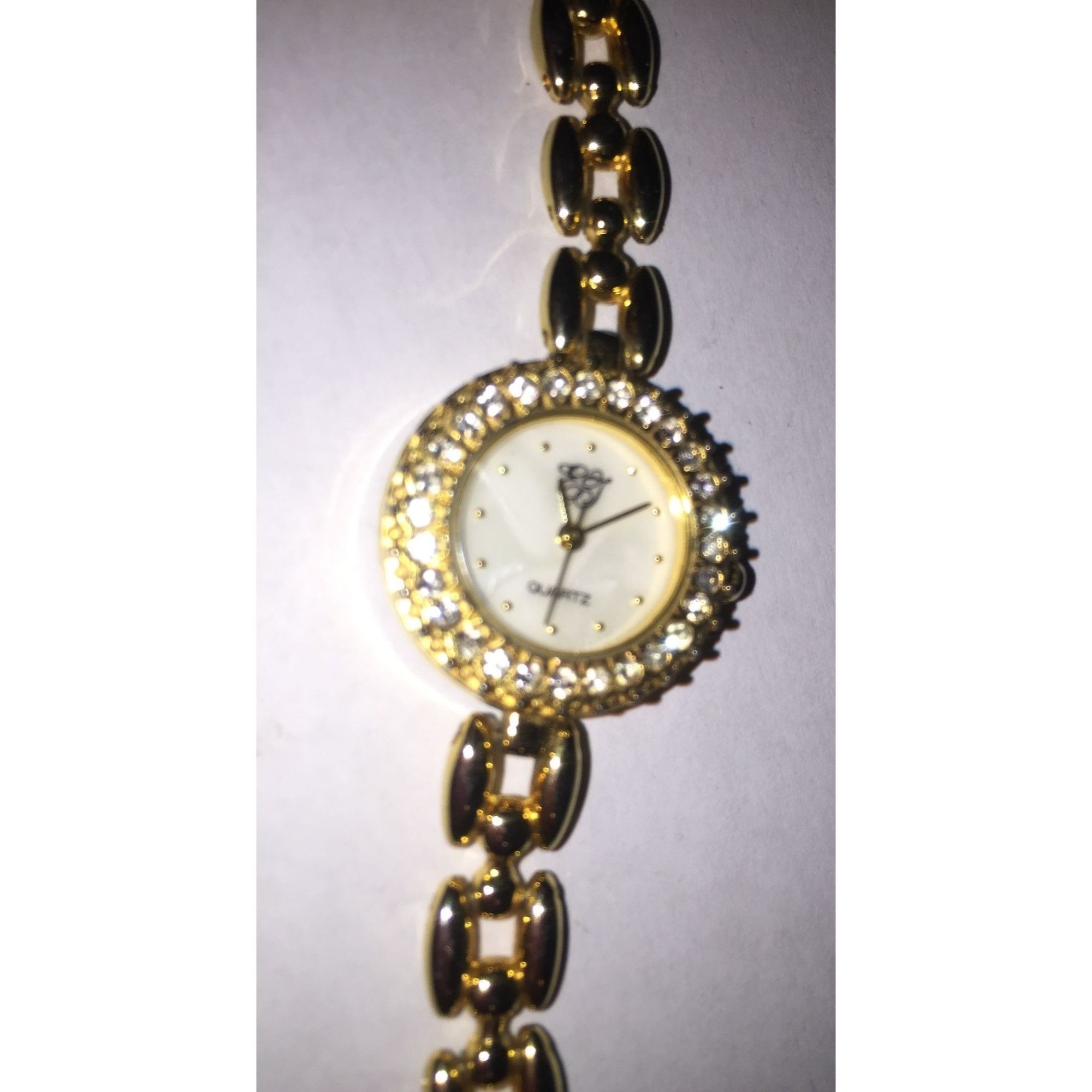 Other Womens Elizabeth Taylor Quartz Watch Gold Tone w/ Rhinestone Size ONE SIZE - 7 Thumbnail