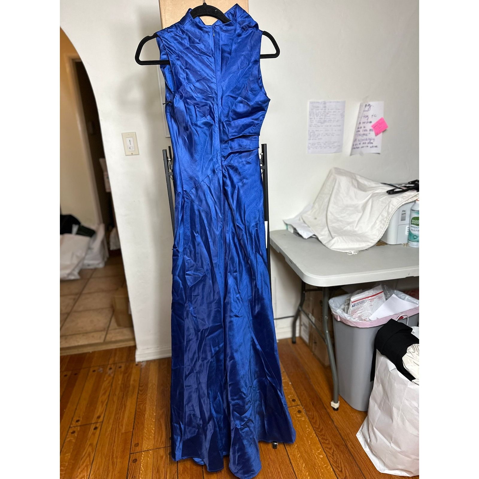 Staud STAUD Frida Silk Dress Deep Sea 0 Size XS / US 0-2 / IT 36-38 - 2 Thumbnail