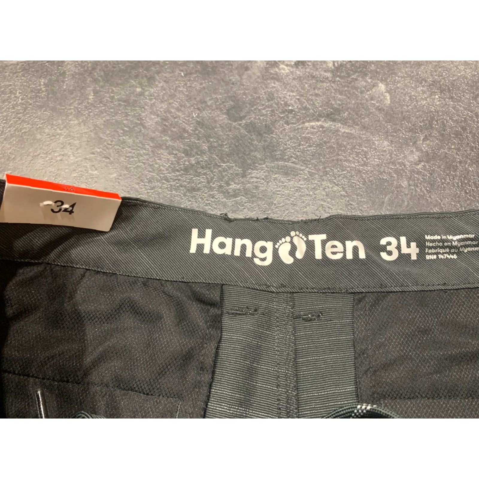 Hang Ten Hang Ten Board Shorts Men's Size 34 Black Striped Cotton Blend Casual Beach Shorts Mens Size US 34 / EU 50 - 3 Thumbnail
