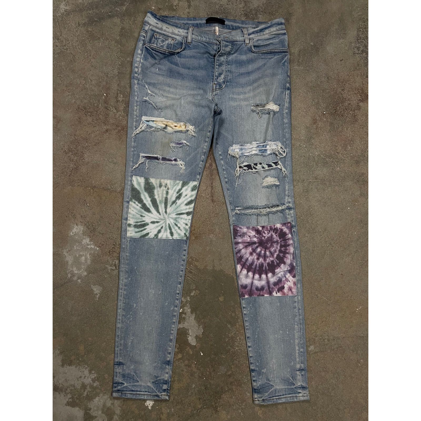 Amiri Amiri Jeans Patchwork Tye Dye 38 Used Size US 38 / EU 54 - 1 Thumbnail