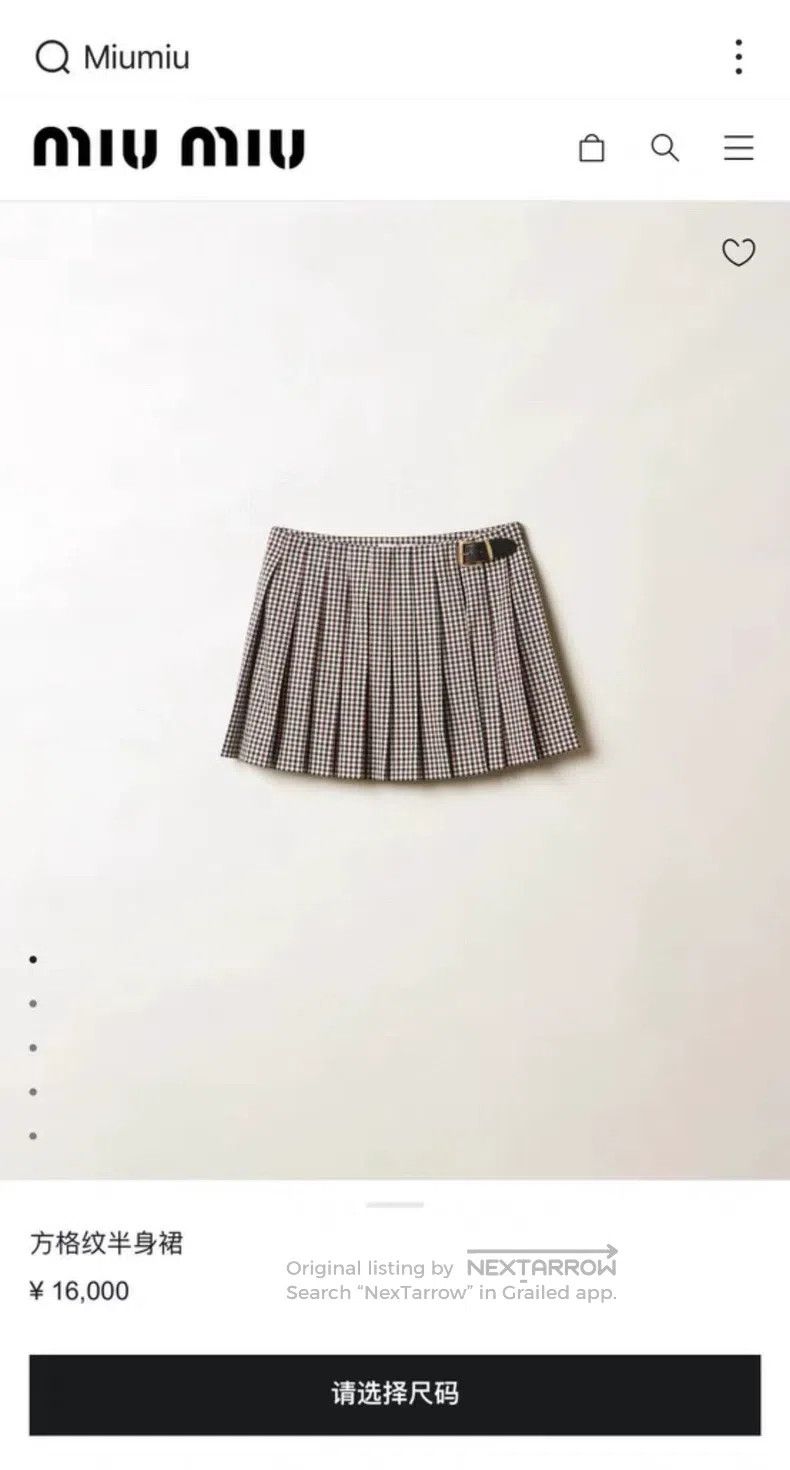 Miu Miu Miu Miu 38 Early autumn plaid overskirt Size 37" - 7 Thumbnail
