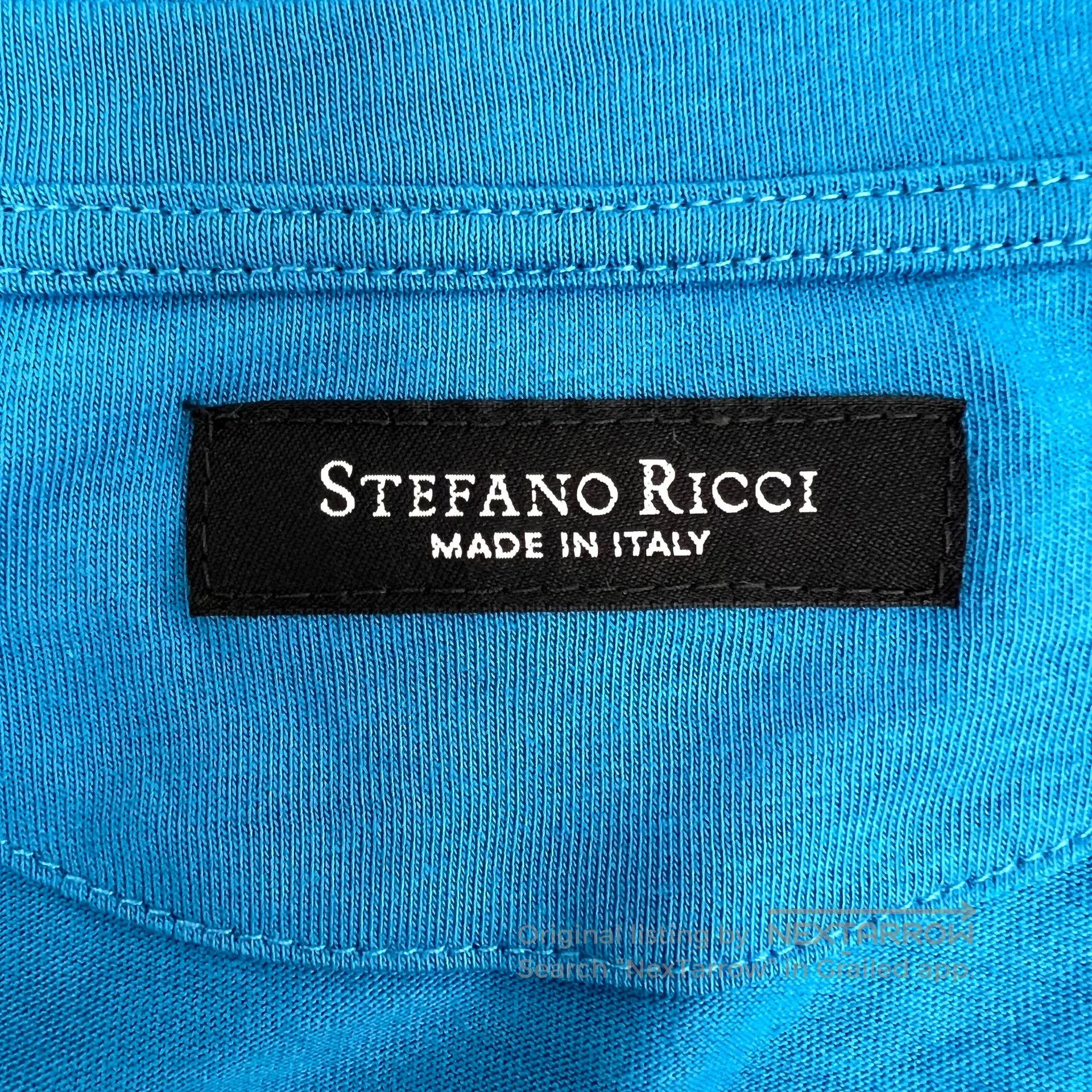 Stefano Ricci Stefano Ricci Blue Eagle Logo Embroidered Cotton Round Nec Size US M / EU 48-50 / 2 - 5 Thumbnail