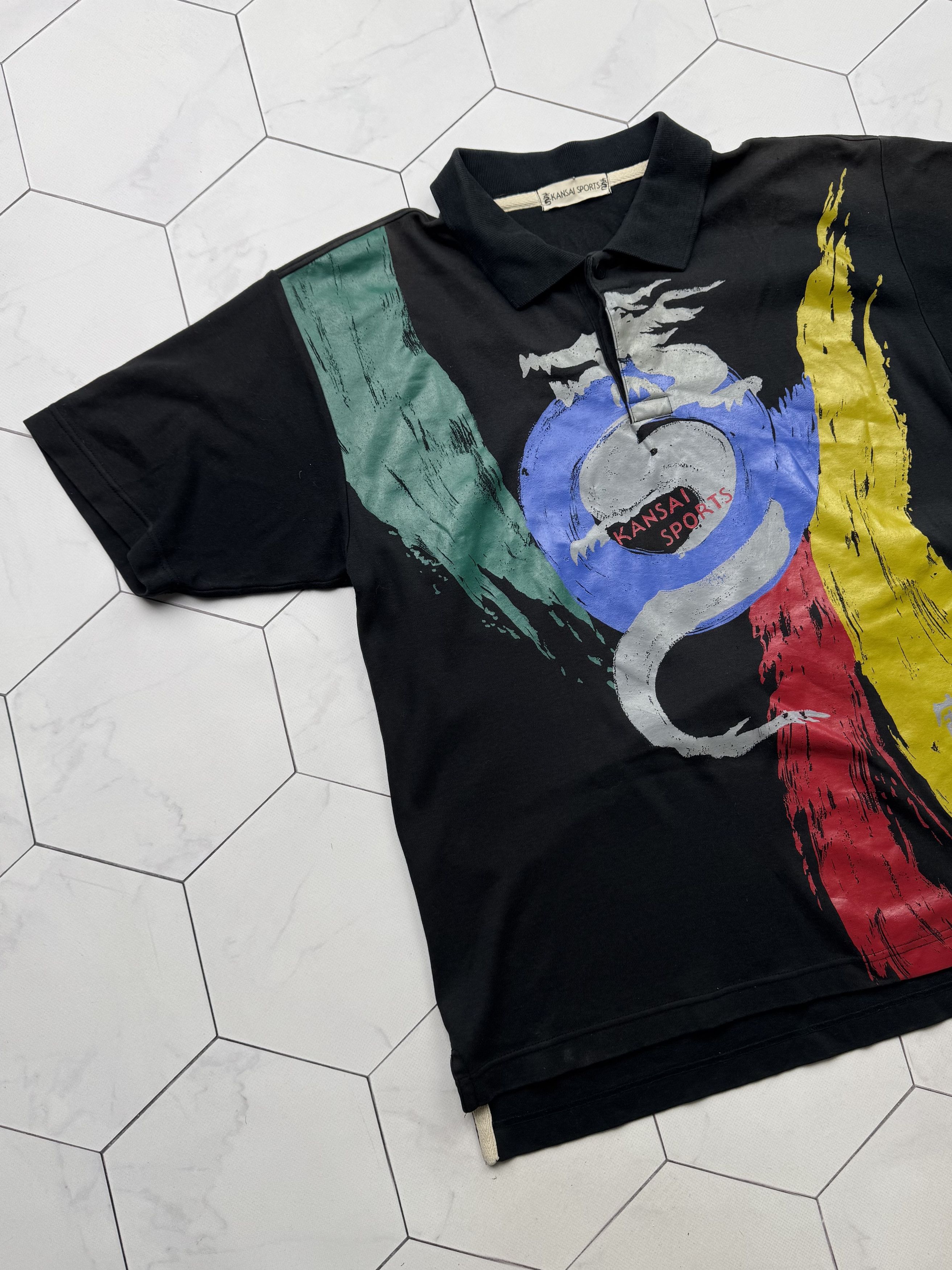 Japanese Brand Kansai Vintage Polo T-Shirt (B330) Size US L / EU 52-54 / 3 - 2 Thumbnail
