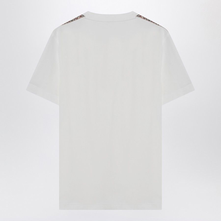 Burberry o1d2blof0226 Check-patterned Stripe T-Shirt in White Size US L / EU 52-54 / 3 - 2 Thumbnail