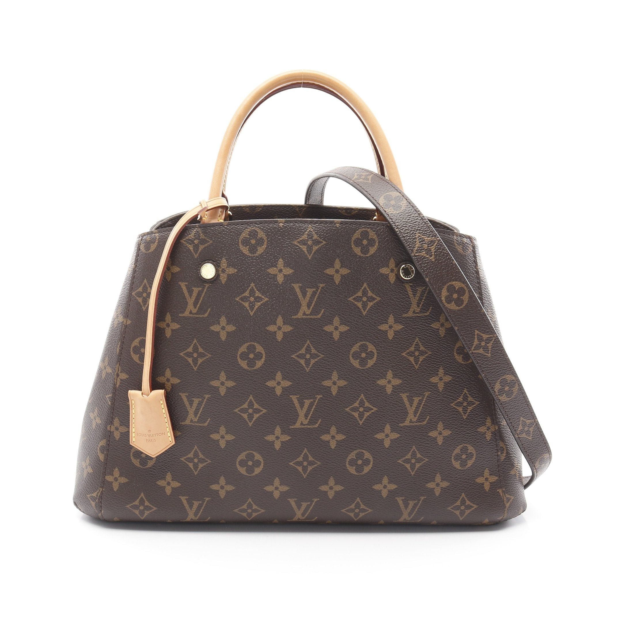 Louis Vuitton Louis Vuitton Montaigne Mm Monogram Handbag Leather Brown Size ONE SIZE - 1 Thumbnail