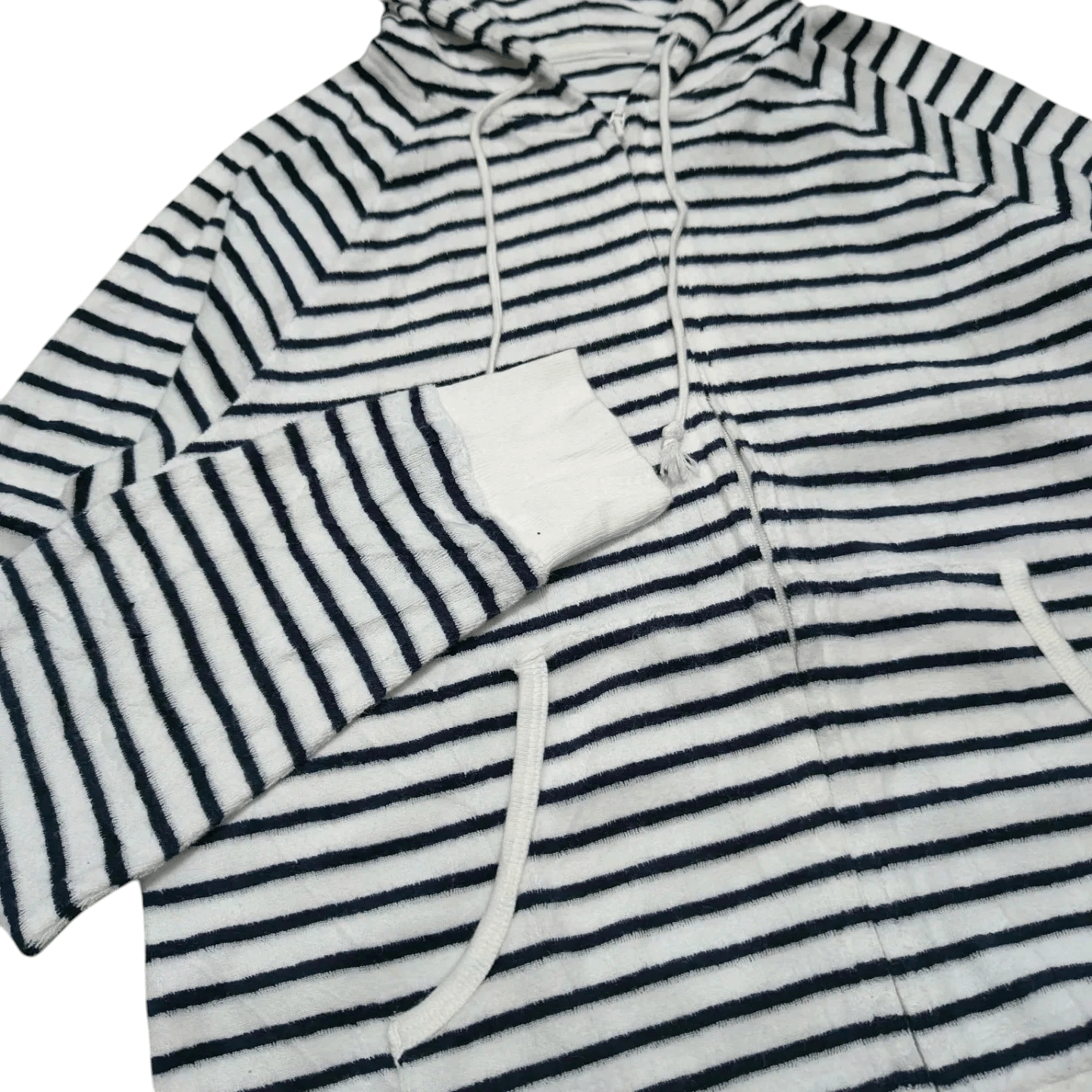 Japanese Brand Uniqlo Sports Women Black White Striped Hoodie Jacket Size M / US 6-8 / IT 42-44 - 2 Thumbnail