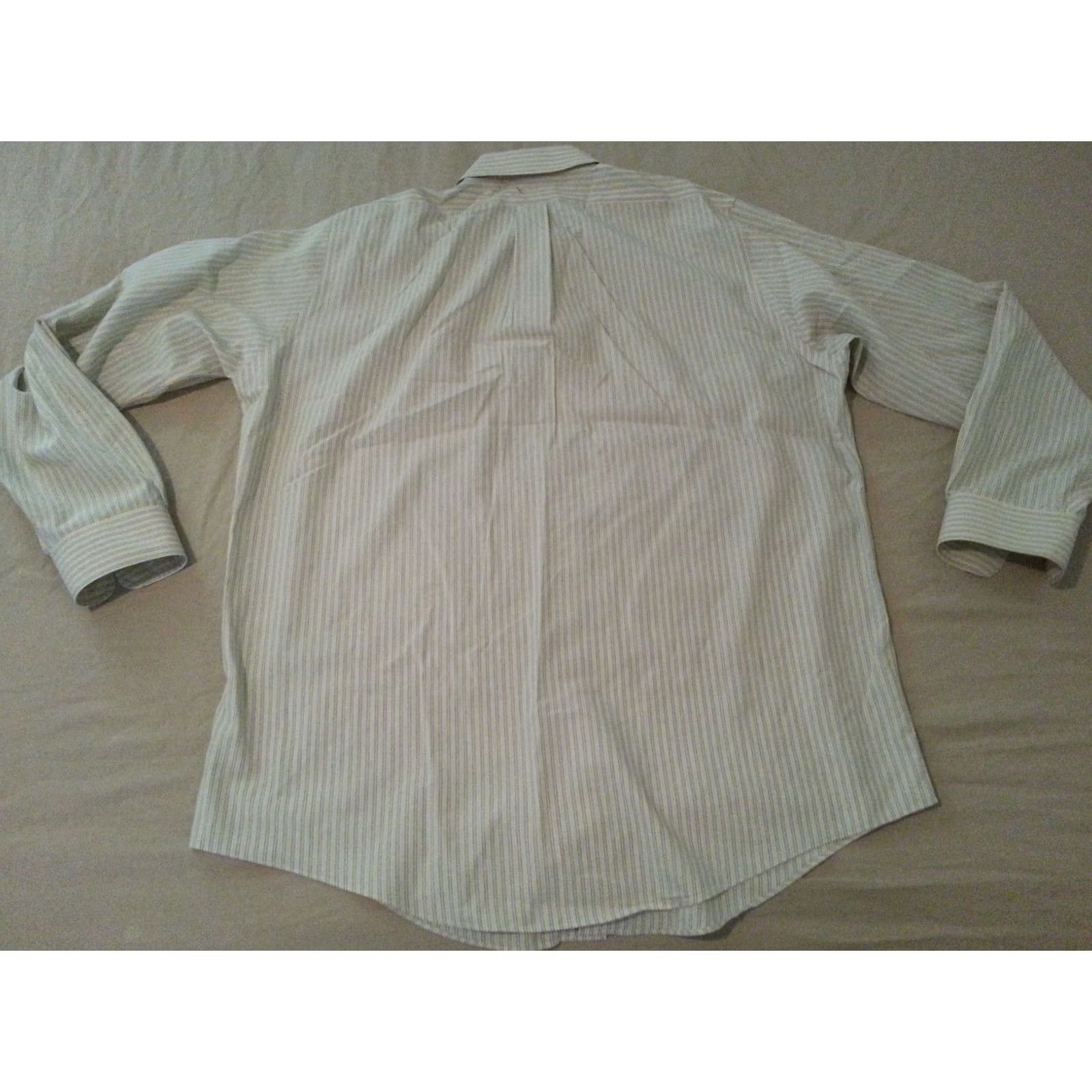 Brooks Brothers Brooks Brothers Shirt Mens 16 1/2 Yellow Dress Stripes Button Cotton Size 42R - 2 Thumbnail