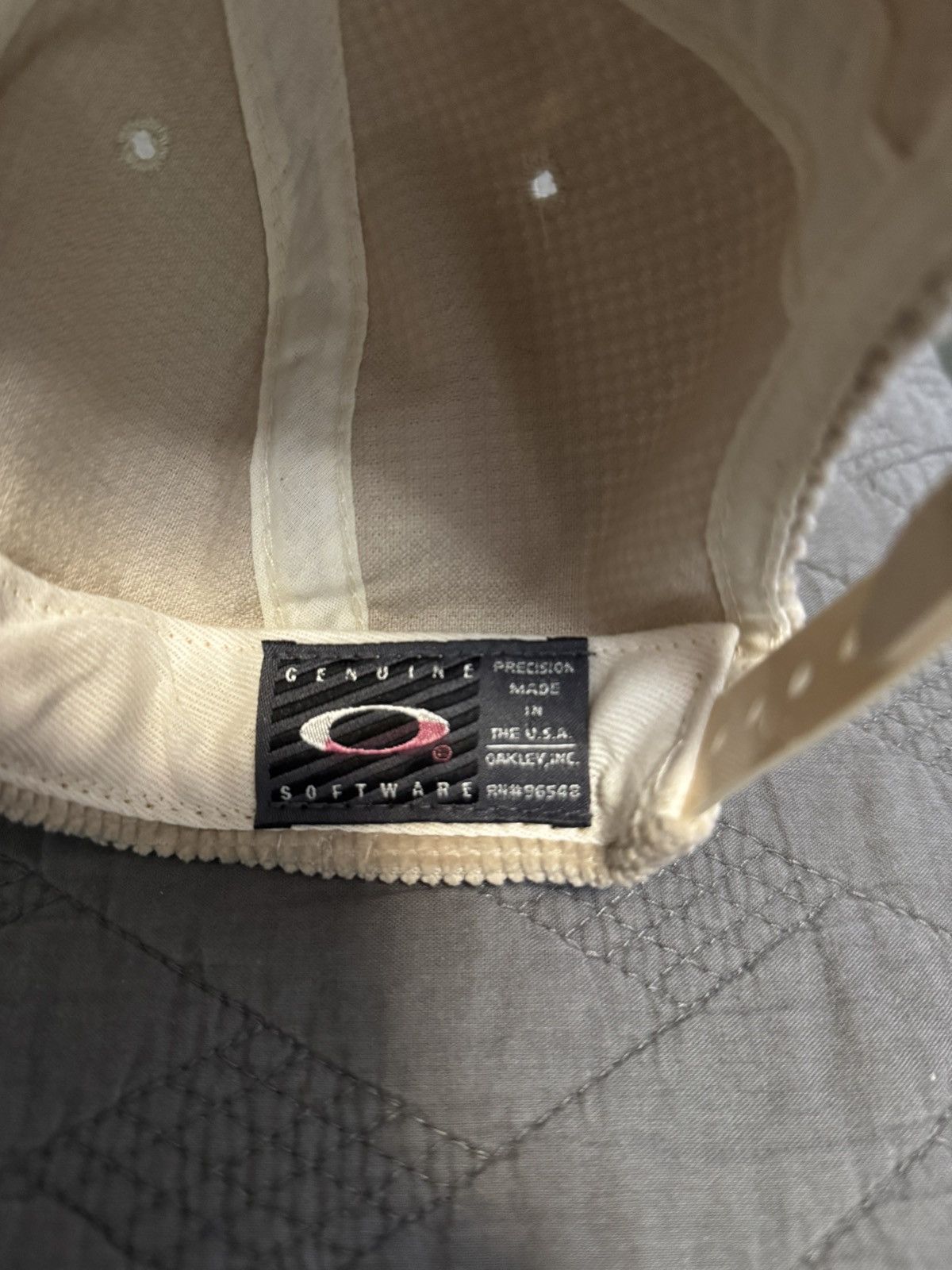 Oakley × Vintage 90’s Oakley Waffle Corduroy Hat - Cream Size ONE SIZE - 3 Thumbnail