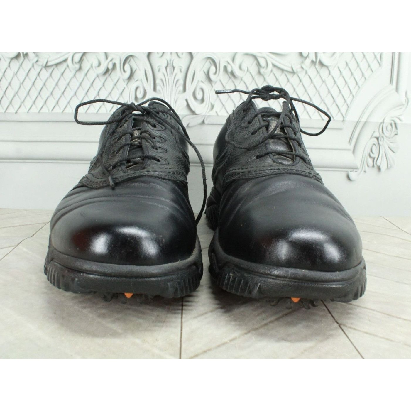 Footjoy × Leather Footjoy Mens Leather Spikes 54094 Lace Up Golf Cleats Size US 9 / EU 42 - 5 Thumbnail