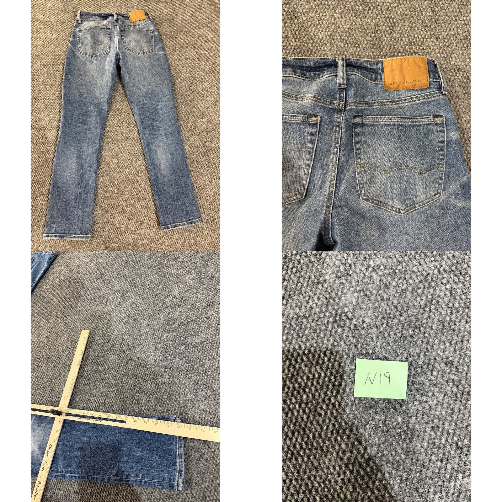 American Eagle Outfitters american eagle jeans mens 28x30 blue slim straight distressed stretch denim Size US 28 / EU 44 - 8 Thumbnail