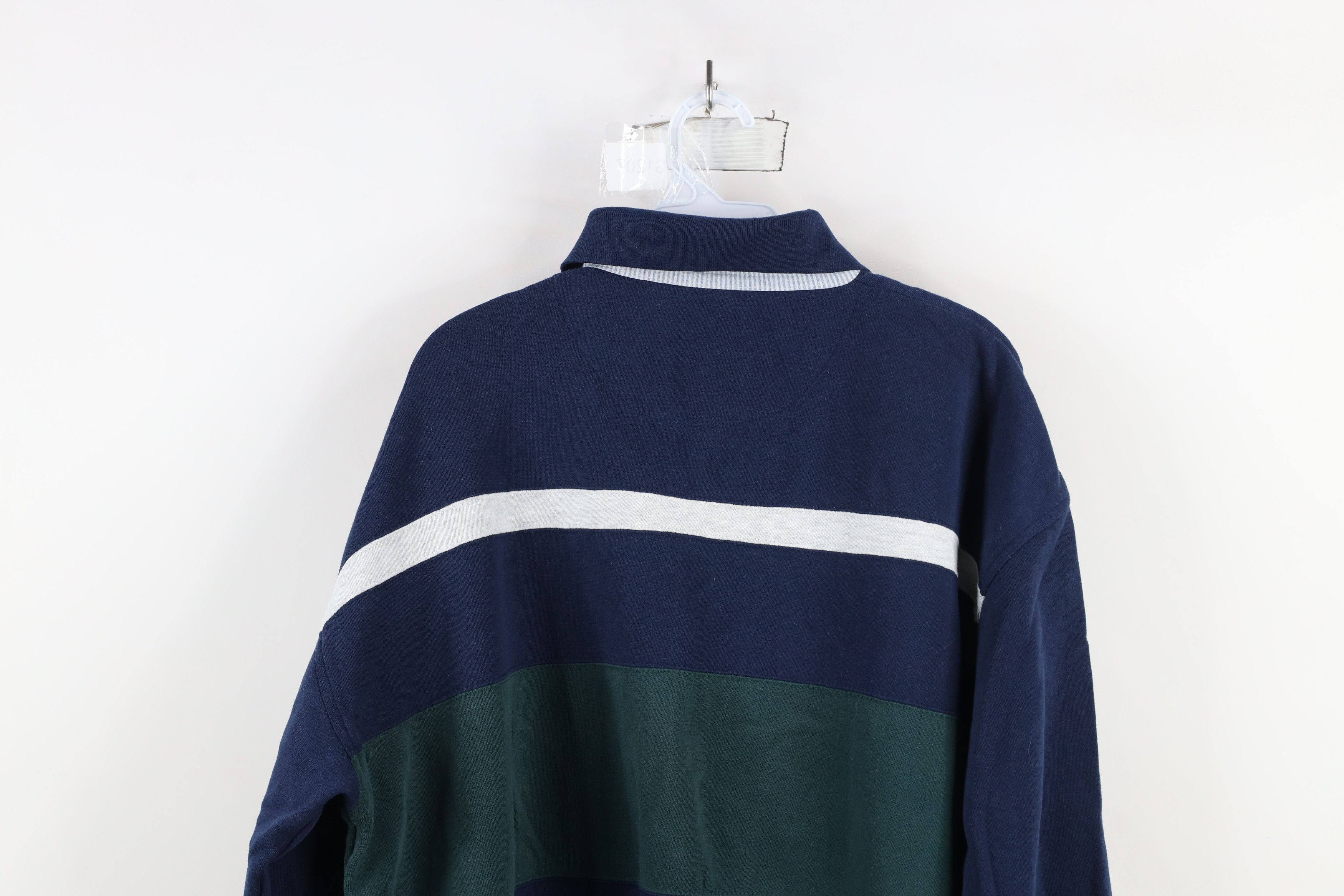 Vintage Vintage 90s Streetwear Distressed Collared Sweatshirt Size US L / EU 52-54 / 3 - 10 Thumbnail