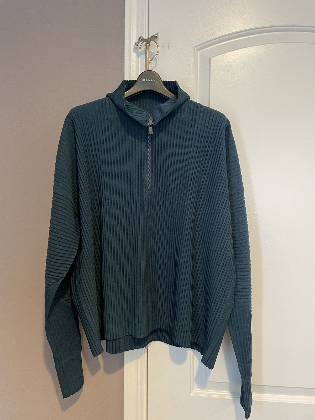 Homme Plisse Issey Miyake HOMME PLISSÉ ISSEY MIYAKE Blue Sweater Size US M / EU 48-50 / 2 - 2 Thumbnail