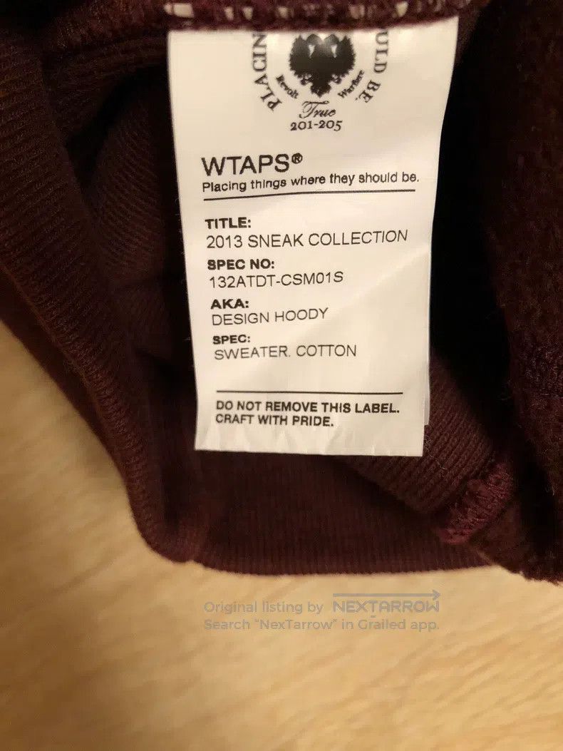 Wtaps Wtaps Cap Sweatshirt Wine Red Size US M / EU 48-50 / 2 - 4 Thumbnail