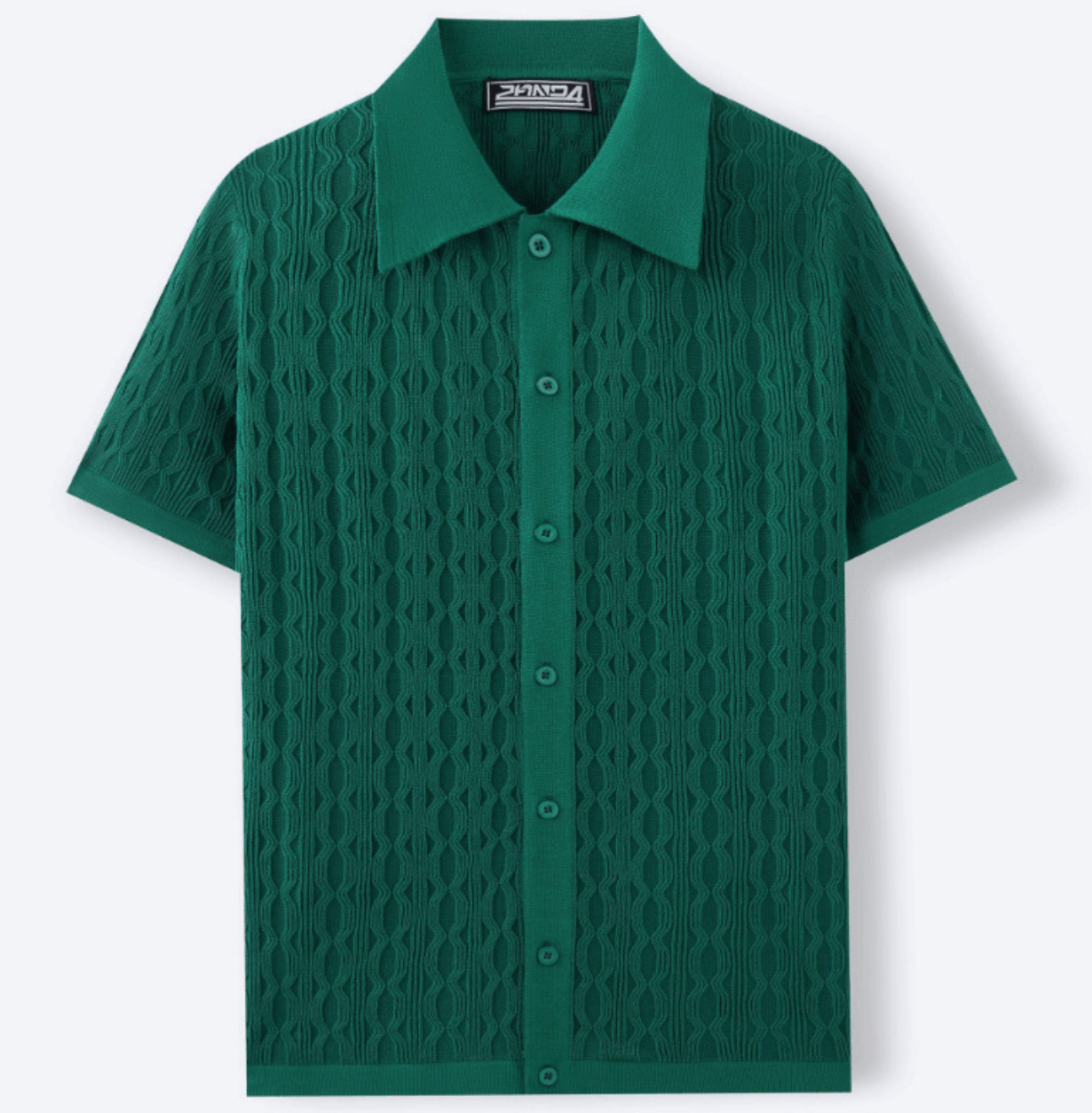 Japanese Brand Mens Knitted Polo T-shirt Size US L / EU 52-54 / 3 - 2 Thumbnail
