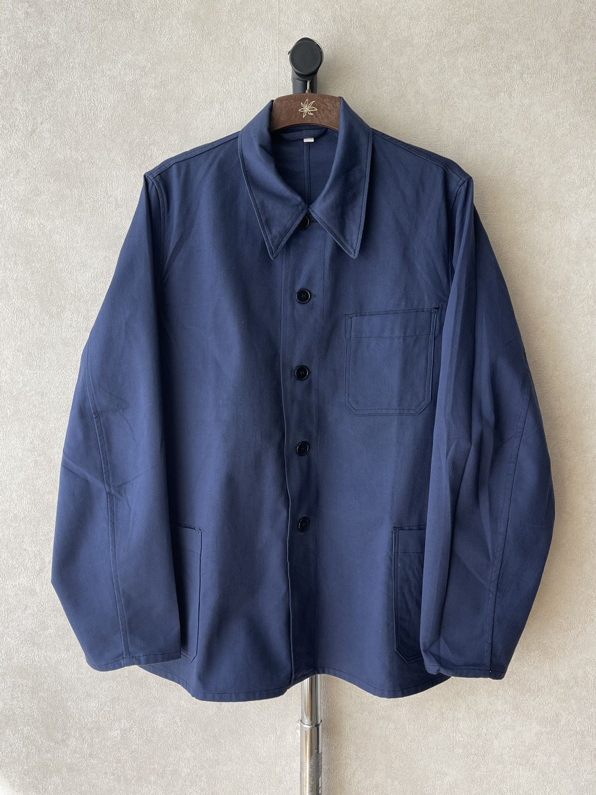 Le Laboureur Vintage 70s French Sanfor Chore Work Jacket Button Up Size US L / EU 52-54 / 3 - 1 Thumbnail