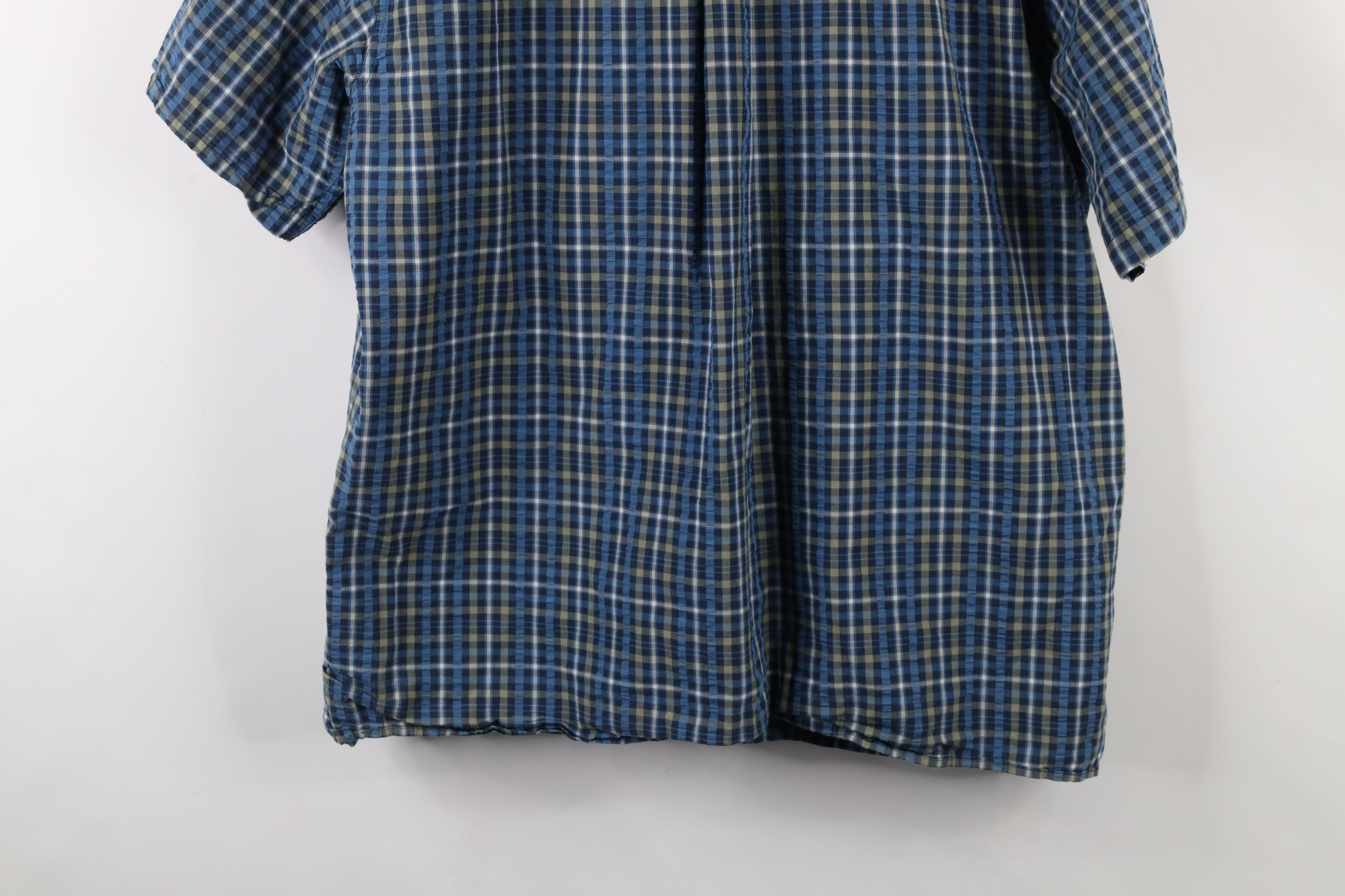 L.L. Bean × Vintage Vintage LL Bean Seersucker Short Sleeve Button Shirt Size US L / EU 52-54 / 3 - 10 Thumbnail