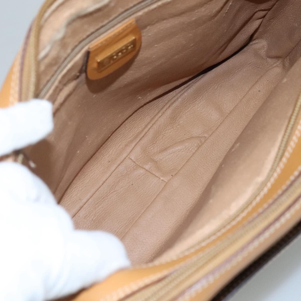 GUCCI Micro GG Supreme Shoulder Bag Pvc Beige