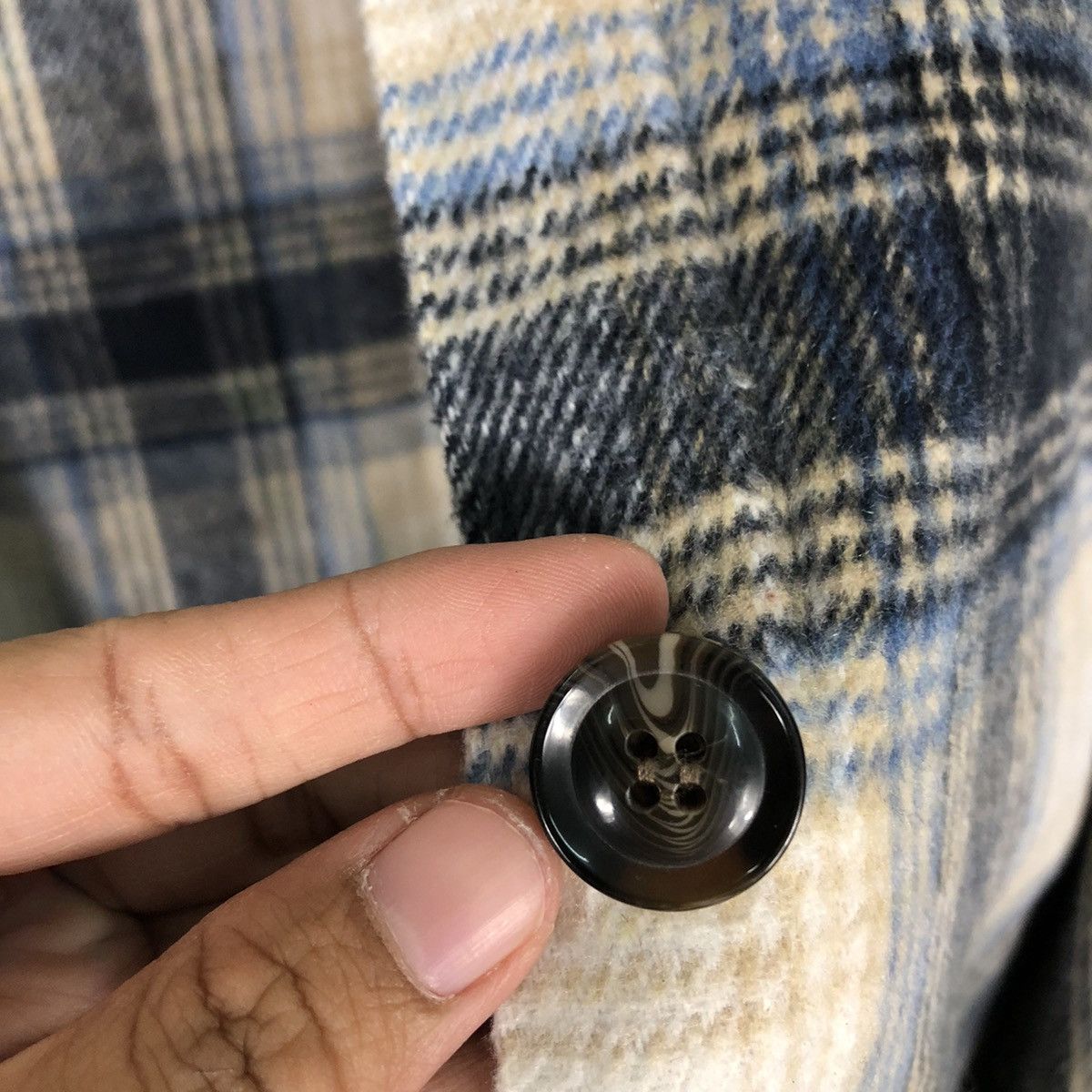 Japanese Brand Vtg Wool Flannel Jacket Worker Lunacion Issey Miyake Tartan Size US L / EU 52-54 / 3 - 14 Thumbnail