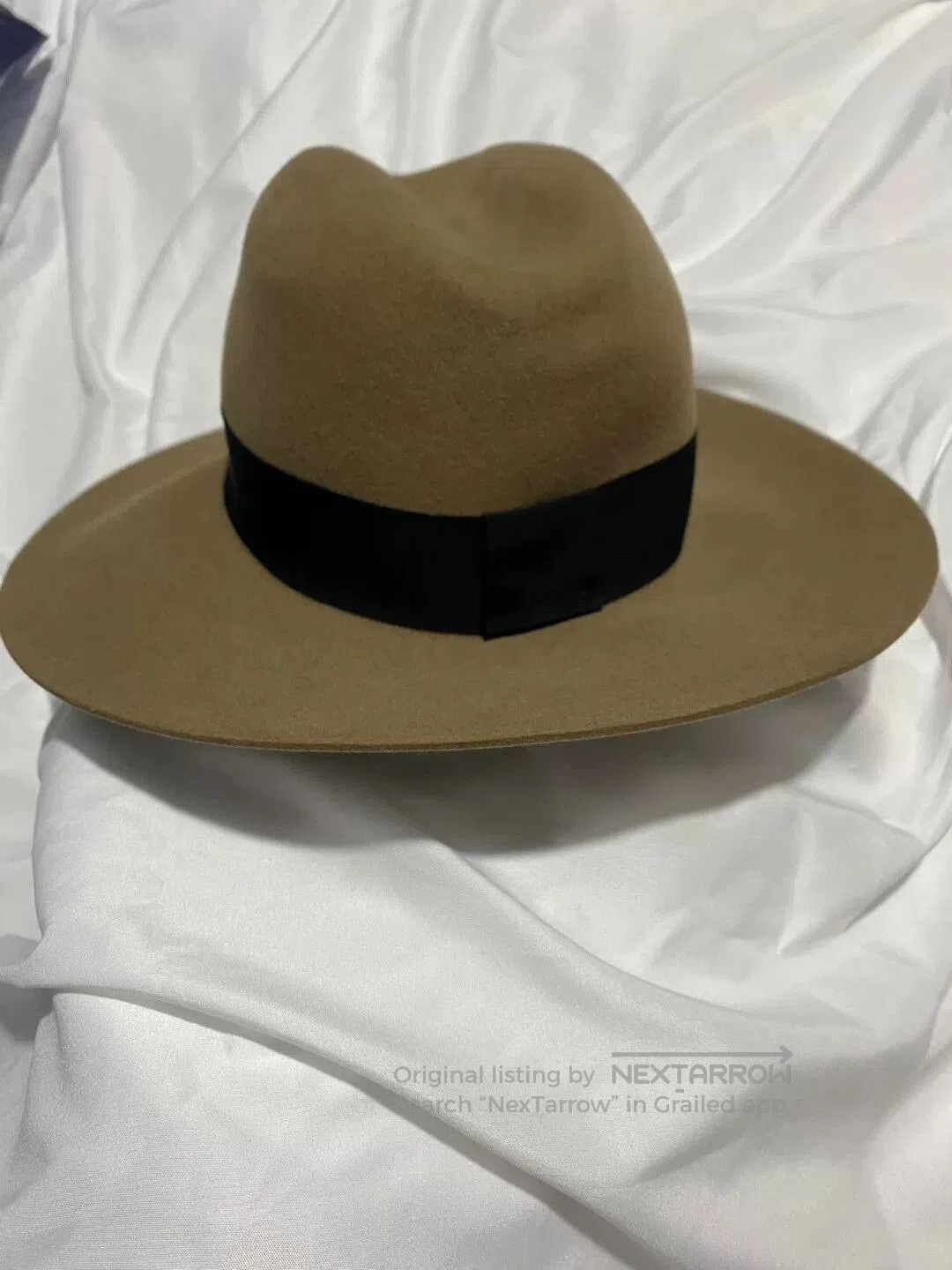 Hedi Slimane Saint Laurent Wide-Brim Rabbit Fur Hat. Size ONE SIZE - 2 Thumbnail