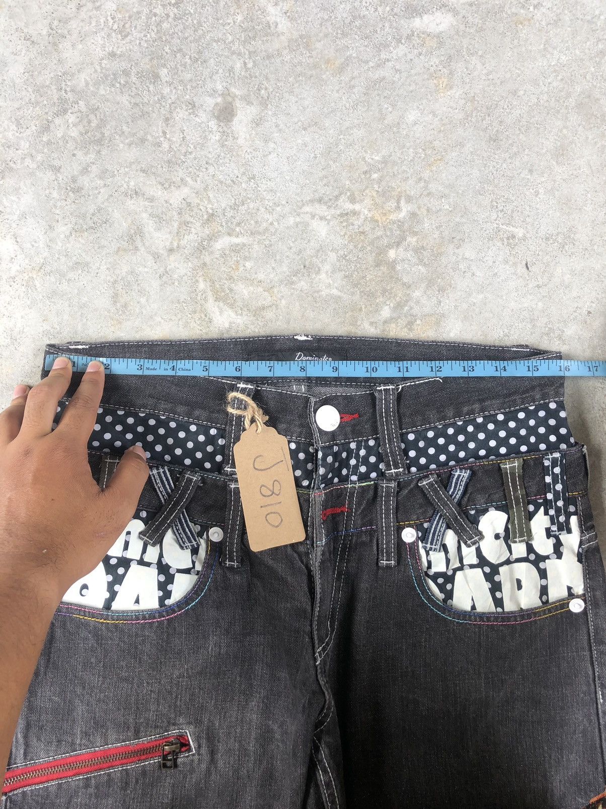 Hysteric Glamour Japanese Dominate Handcrafted Double Waist Distressed Jeans Size US 31 - 17 Thumbnail