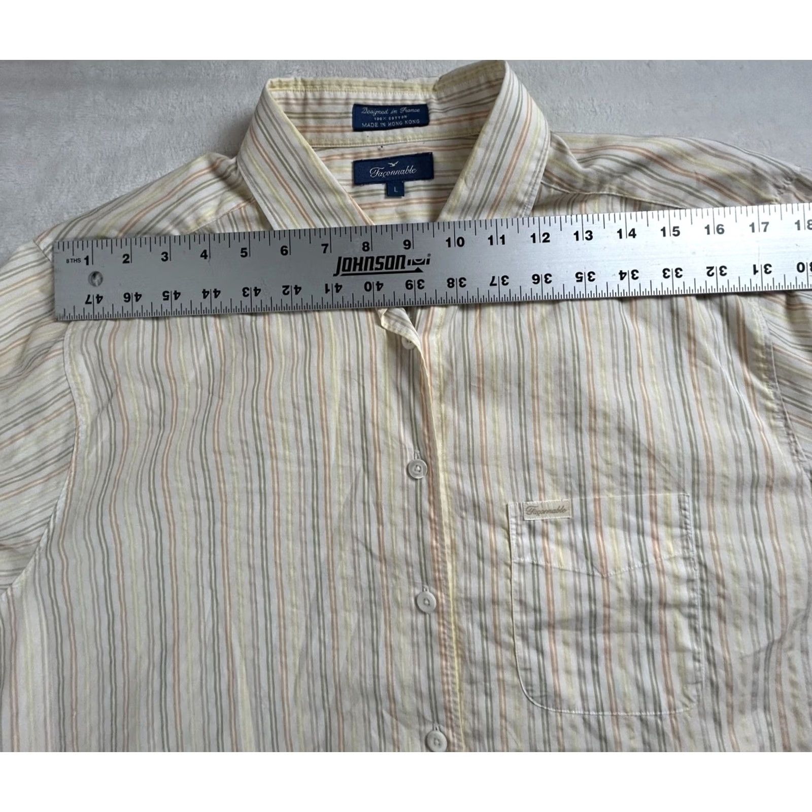 Faconnable Faconnable Shirt Women Multicolor Striped Long Sleeve Button-Up Cotton Large Regular Size L Size L / US 10 / IT 46 - 5 Thumbnail