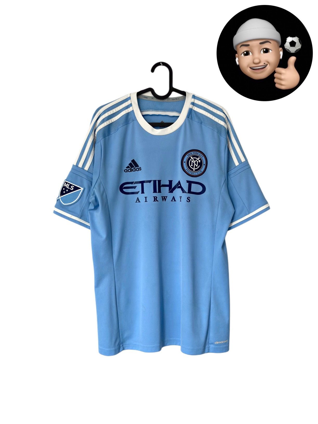 Adidas 2015 2016 New York City USA Home kit Man Soccer Jersey Tee Size US M / EU 48-50 / 2 - 1 Thumbnail