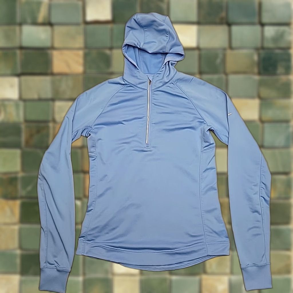 Nike Nike Hoodie Womens M Blue Dri Fit Quarter Zip Athletic Running Activewear Clothing Size M / US 6-8 / IT 42-44 - 1 Thumbnail