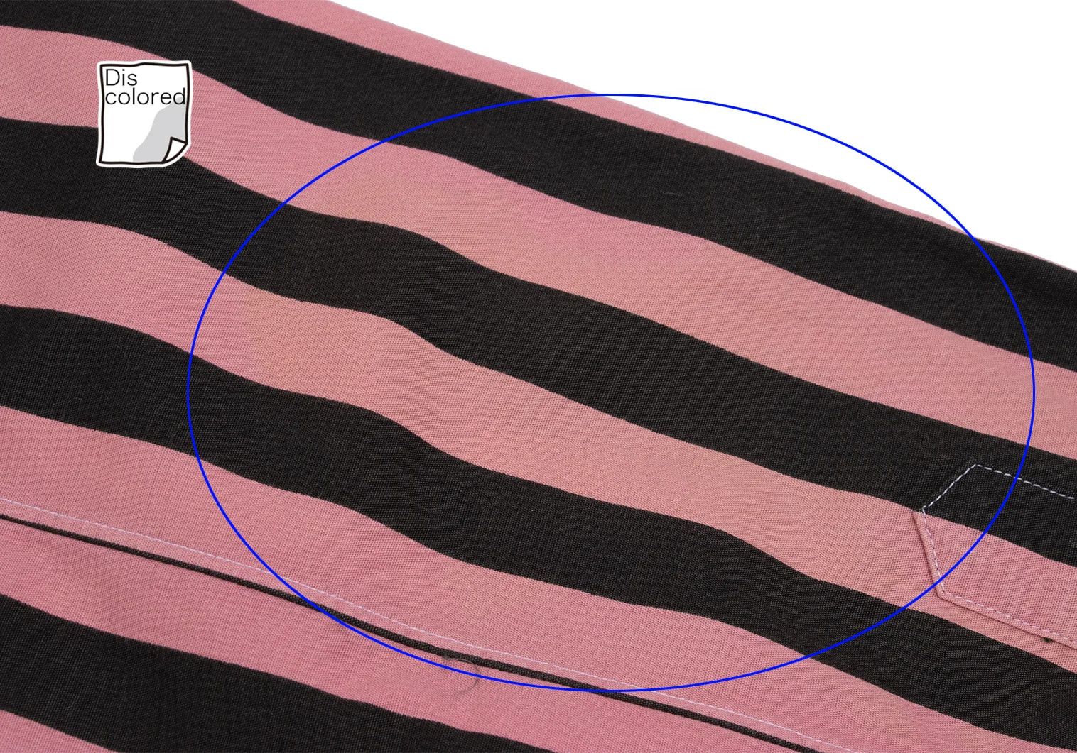 Comme des Garcons Homme Plus Bold Stripe Frill Detail Shirt in Pink and Black, Size M Size US M / EU 48-50 / 2 - 15 Thumbnail