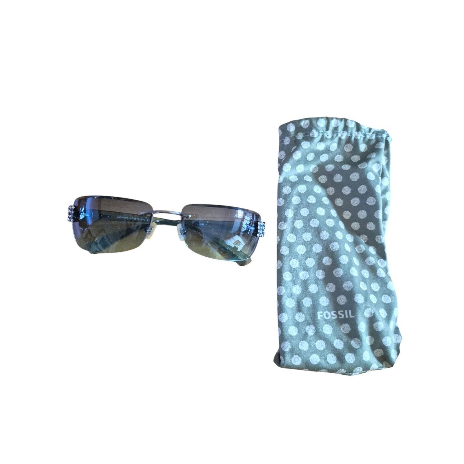 Fossil Fossil Ladanna Vintage Sunglasses Rhinestone Rimless Womens Size ONE SIZE - 4 Thumbnail