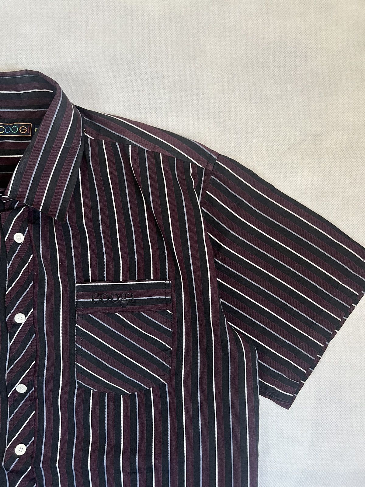 Coogi Vertical Stripe Knit Cotton Coogi Shirt Size US XXL / EU 58 / 5 - 4 Thumbnail