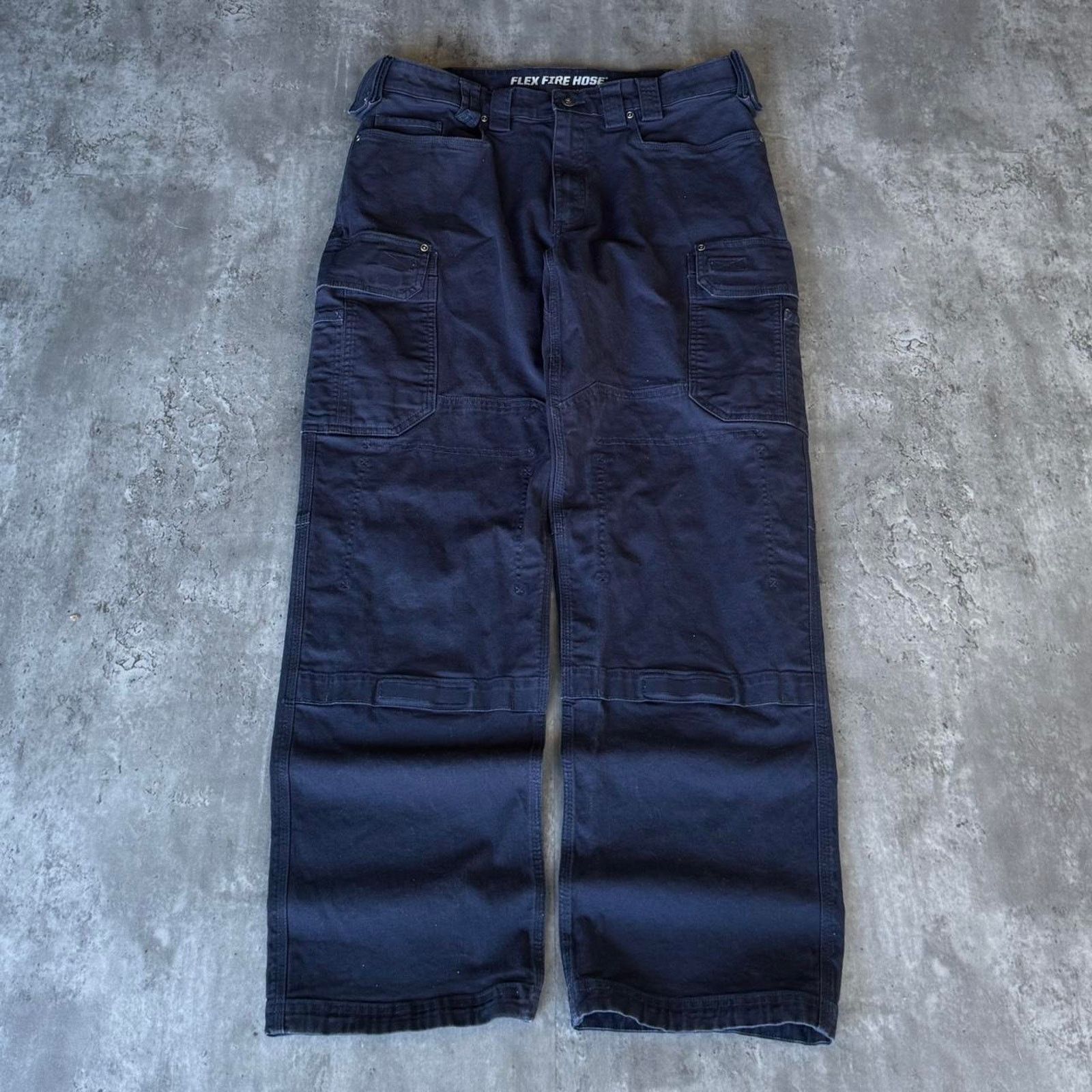 Carhartt × Duluth Trading Company × Vintage Vintage Y2K Carhartt Style Baggy Navy Blue Double Knee Pants Size US 36 / EU 52 - 1 Thumbnail