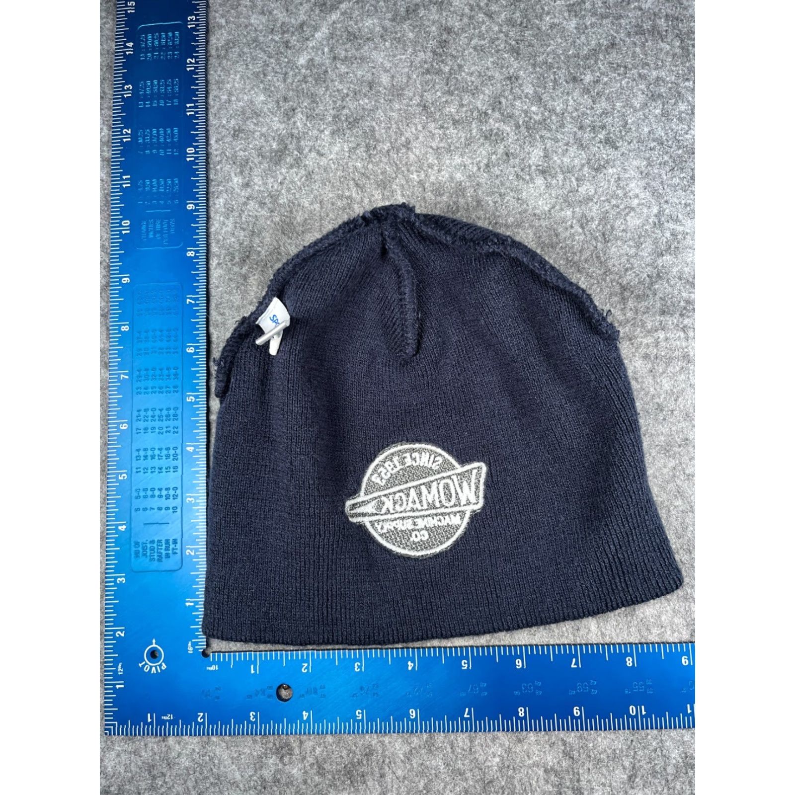 Vintage Womack Machine Supply Co Beanie Toque Adult One Size Blue Knit 100% Acrylic Beanie/Cap Men Hat Knit Blue One Size Lightweight Outdoor Work Mens Size ONE SIZE - 4 Thumbnail