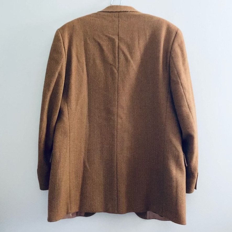 Ralph Lauren Ralph Ralph Lauren caramel brown chevron alpaca blazer Size 40L - 3 Thumbnail