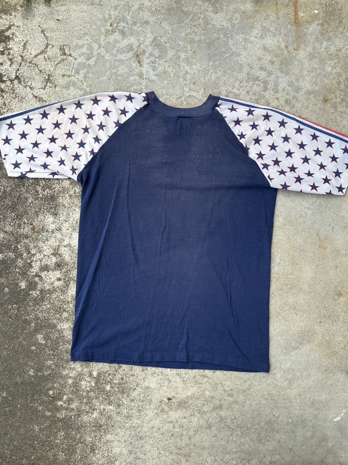 Vintage 70s Singlestitch American Flag Stars Inman college tee Size US M / EU 48-50 / 2 - 3 Thumbnail
