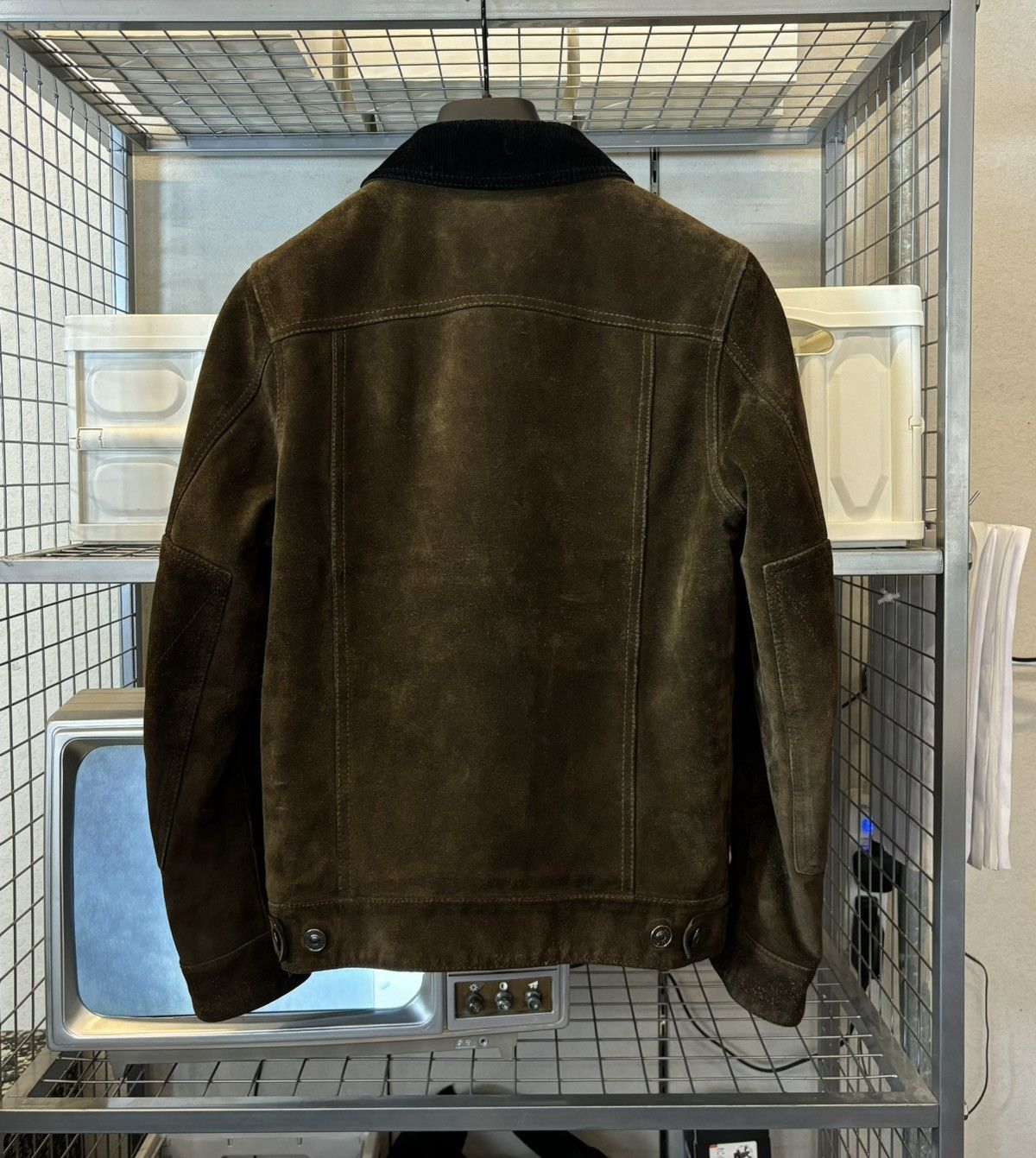 Berluti Berluti FW17 Brown Suede jacket with corduroy collar Size US S / EU 44-46 / 1 - 2 Thumbnail