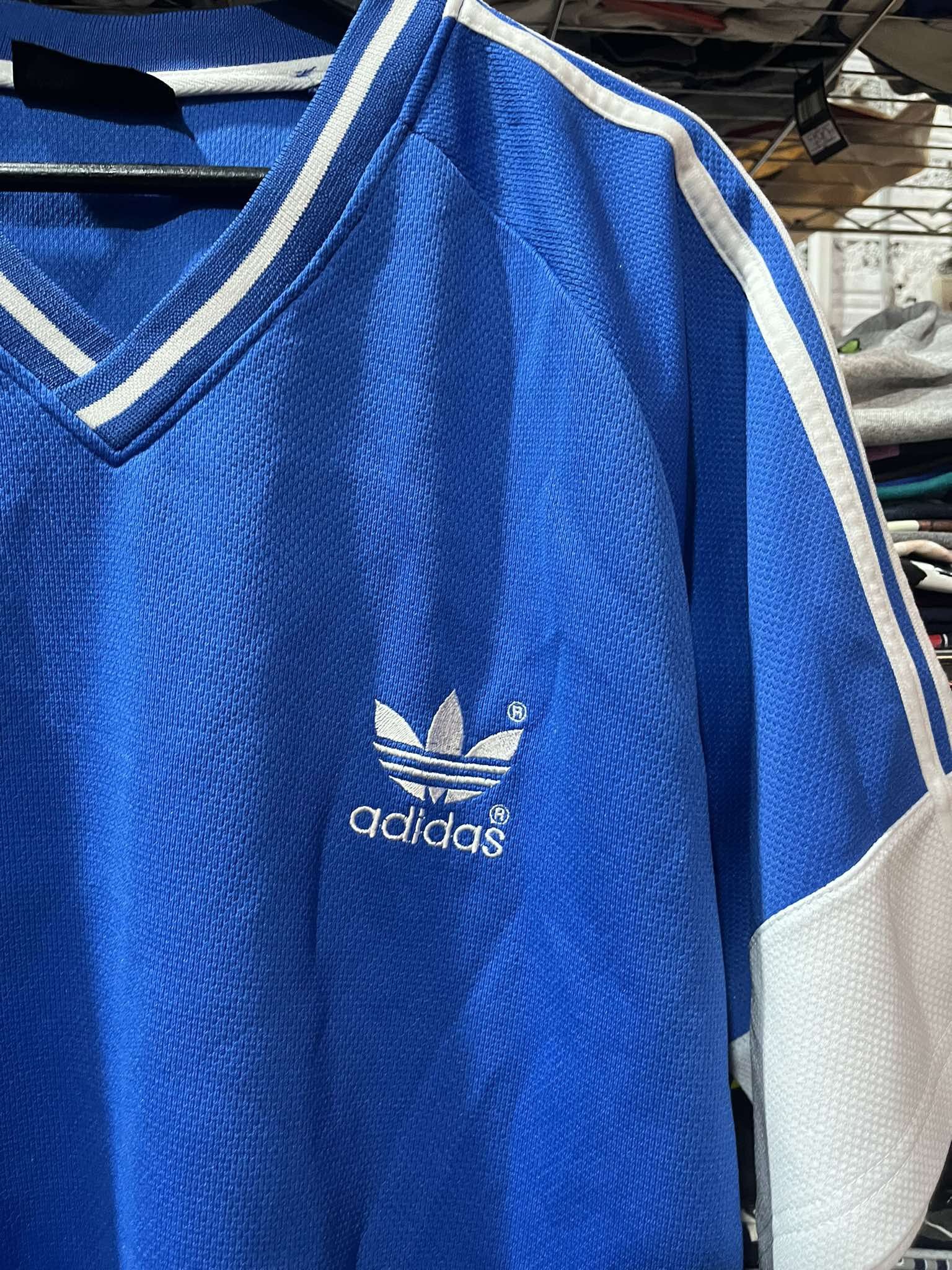 Adidas Adidas Trefoil 3 Striped Jersey Tee Big Logo 90s Size US M / EU 48-50 / 2 - 3 Thumbnail