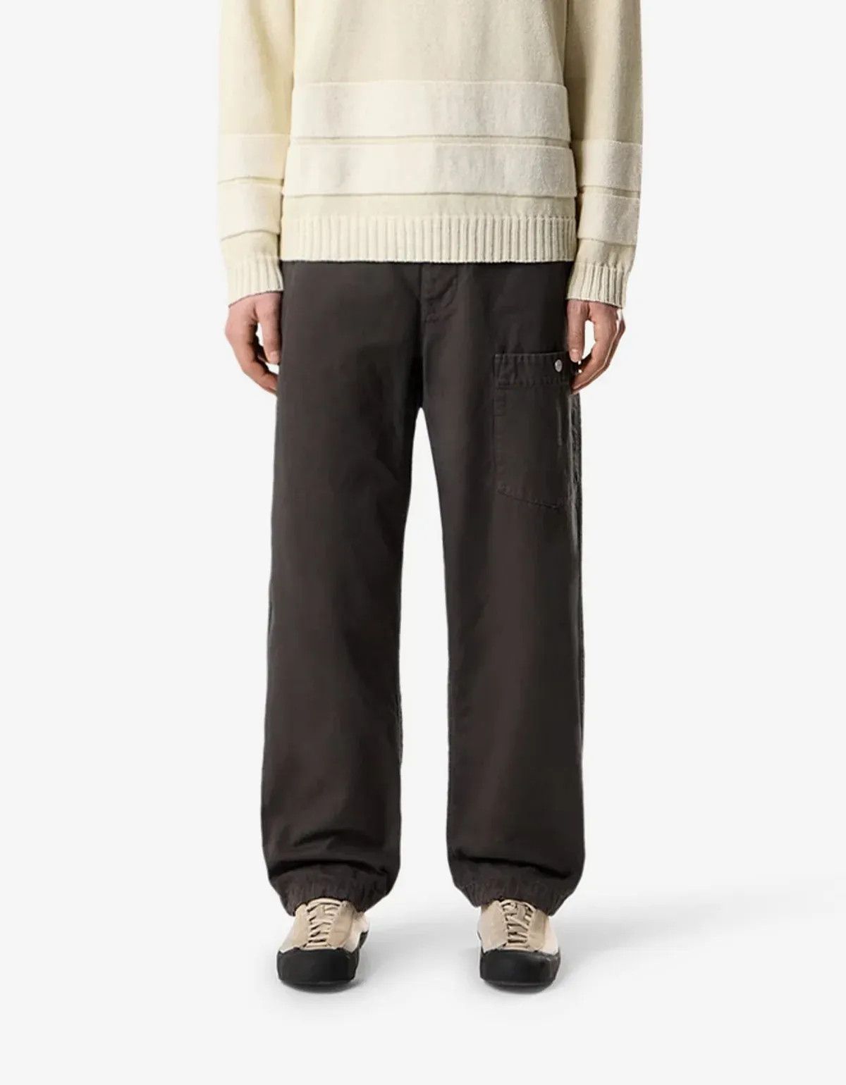 Stone Island Stone Island Marina Grey Slub Batavia-TC Trousers Size US 32 / EU 48 - 5 Thumbnail