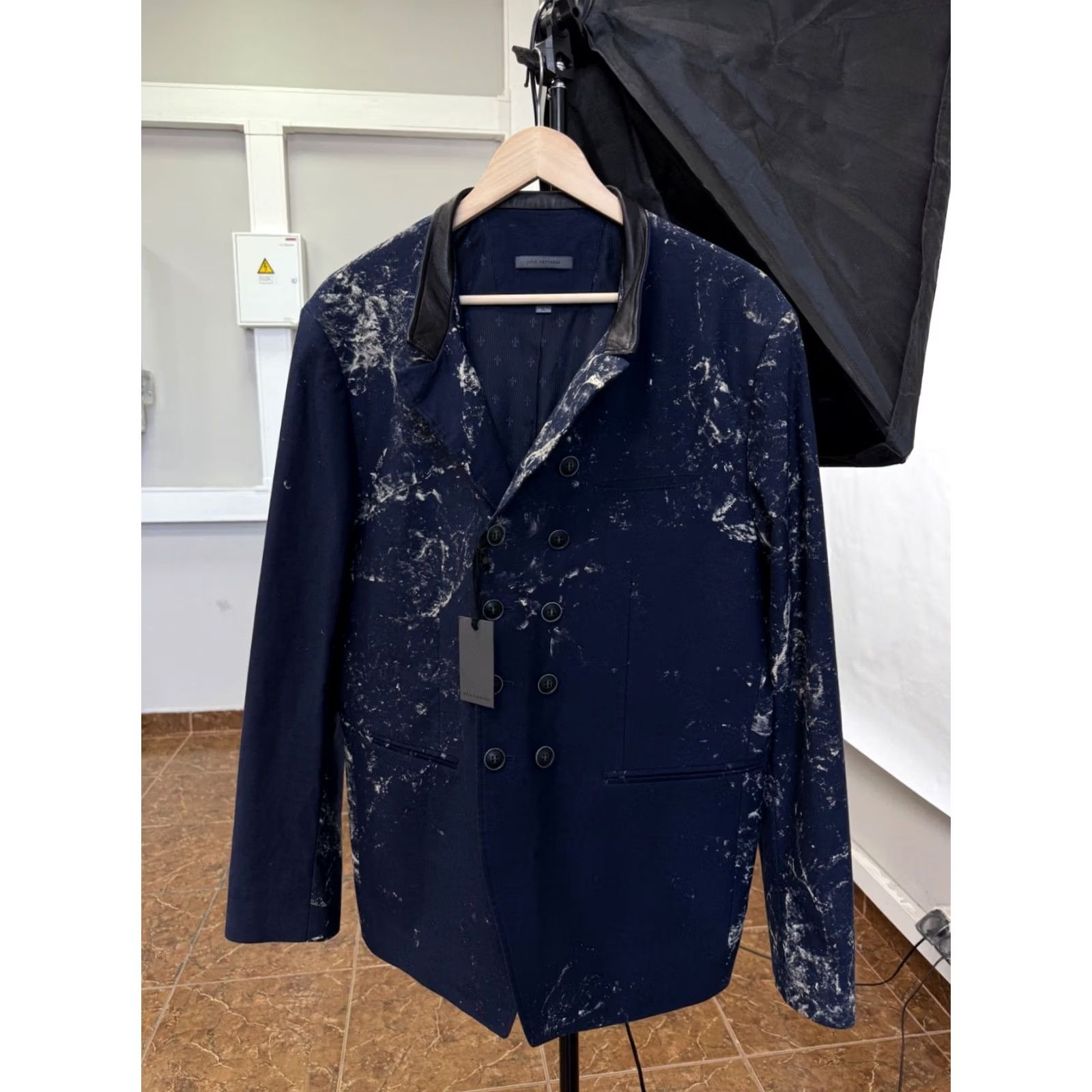 John Varvatos John Varvatos Archival Art Blazer Jacket Blazer Men's 52 Dark Blue Italy 1990s 2020s N/A Size 52R - 2 Thumbnail