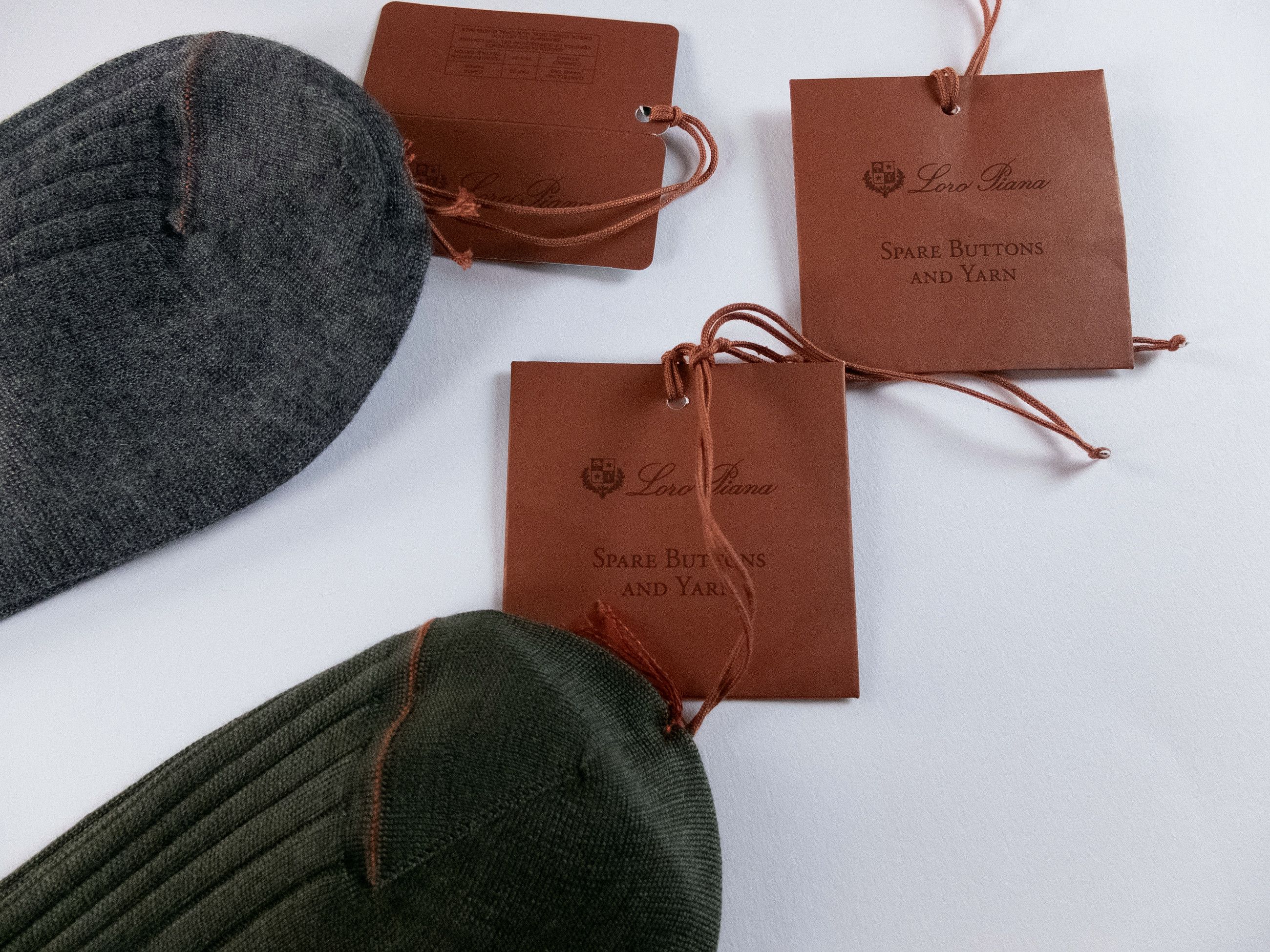 Loro Piana 3 pairs LORO PIANA green gray cashmere long socks Medium Size ONE SIZE - 7 Thumbnail